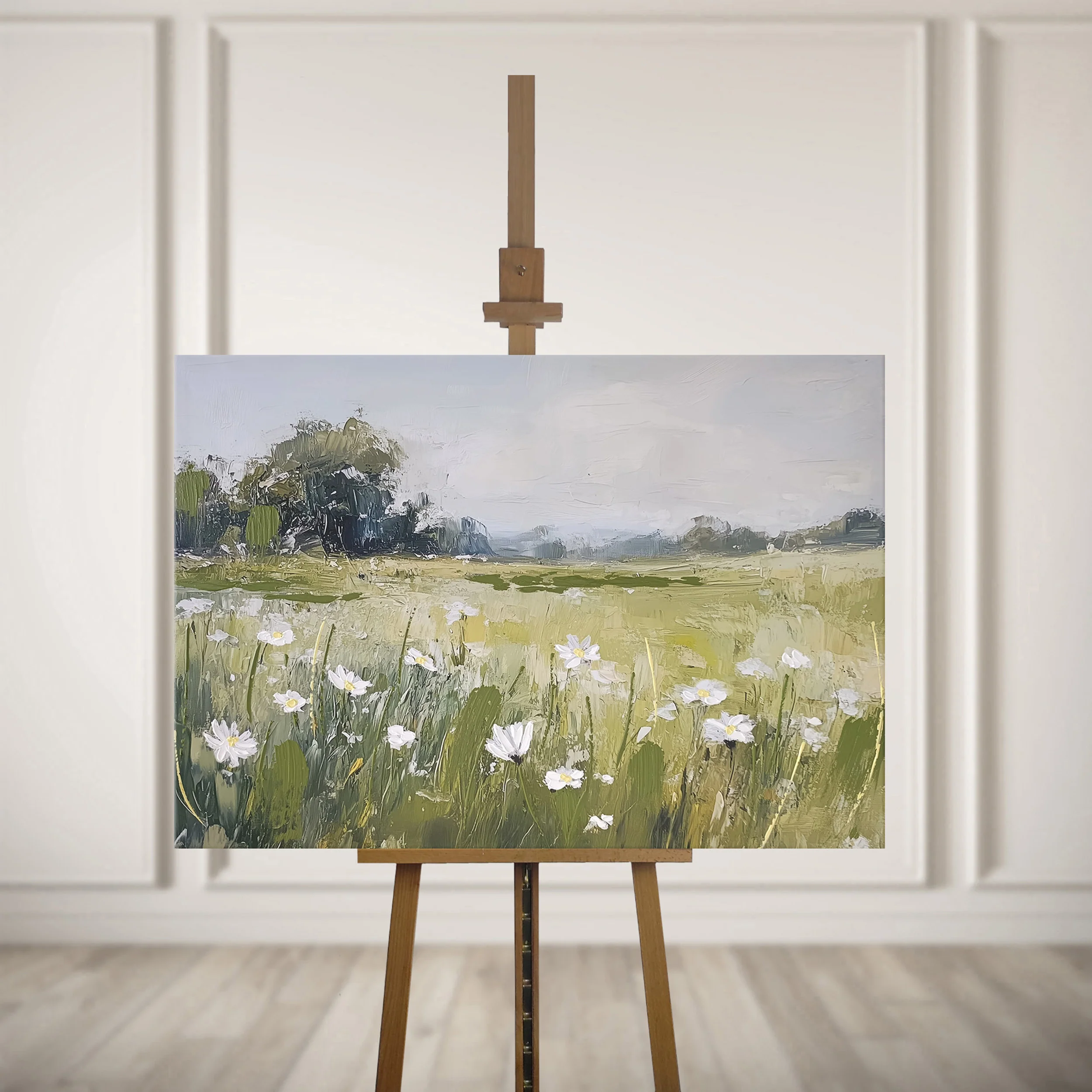 Obraz z ręcznie malowanymi elementami Bloomfield 100x70 cm - Image 3