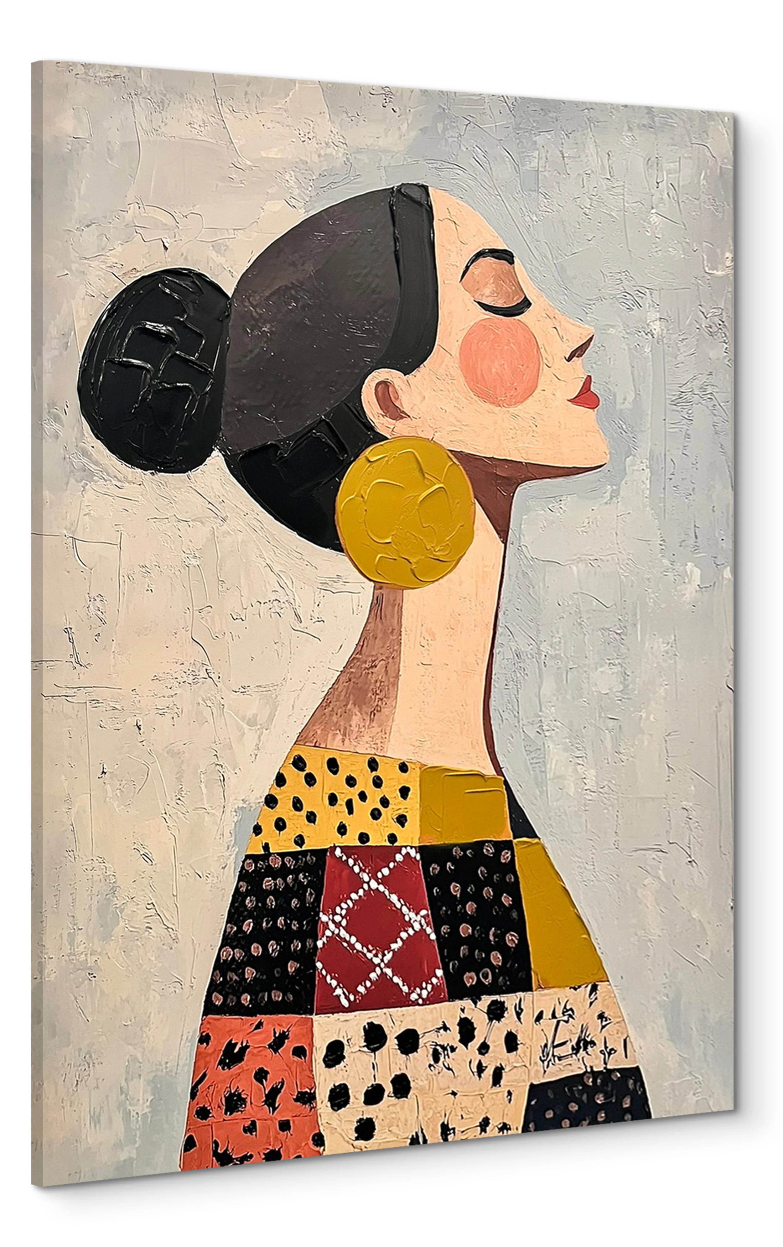 Obraz z ręcznie malowanymi elementami Mae 100x70 cm - Image 5