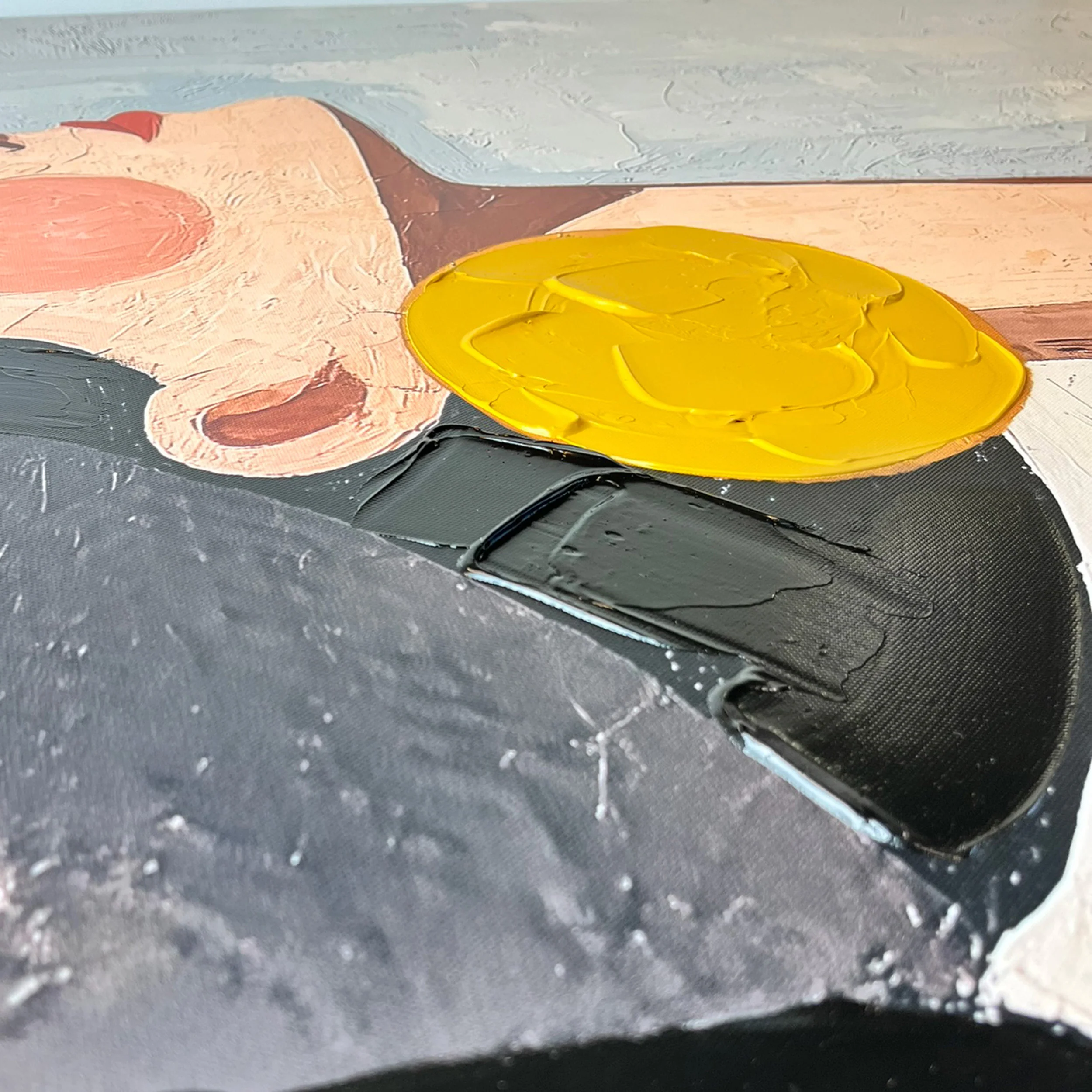 Obraz z ręcznie malowanymi elementami Mae 100x70 cm - Image 7