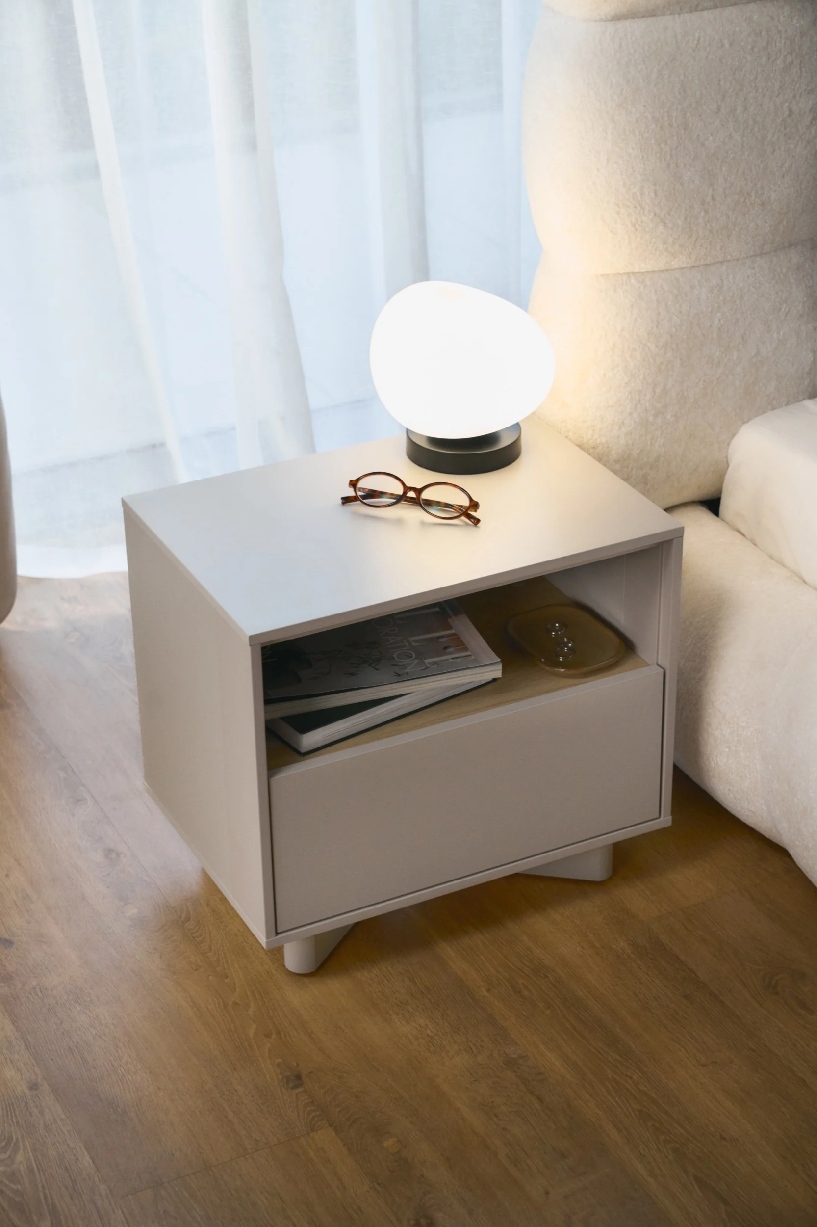 Szafka nocna Distria z szufladą 50 cm kaszmir/dąb vicenza - Image 5