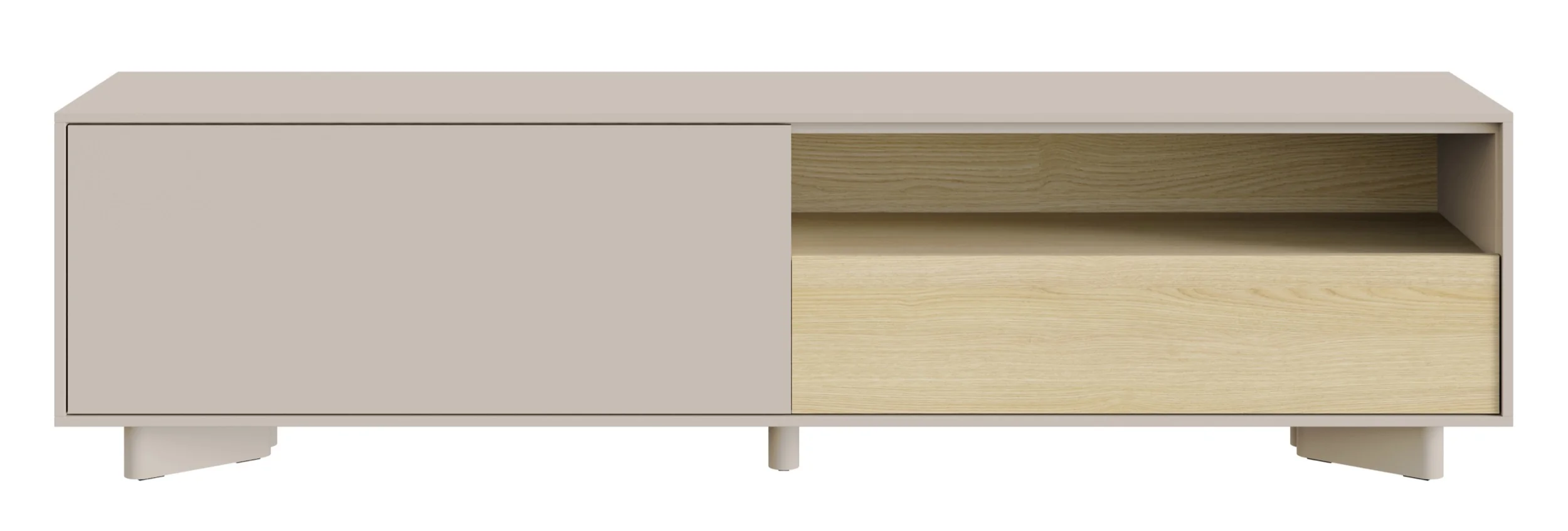 Szafka RTV Distria z szufladą 175 cm kaszmir/dąb vicenza - Image 6