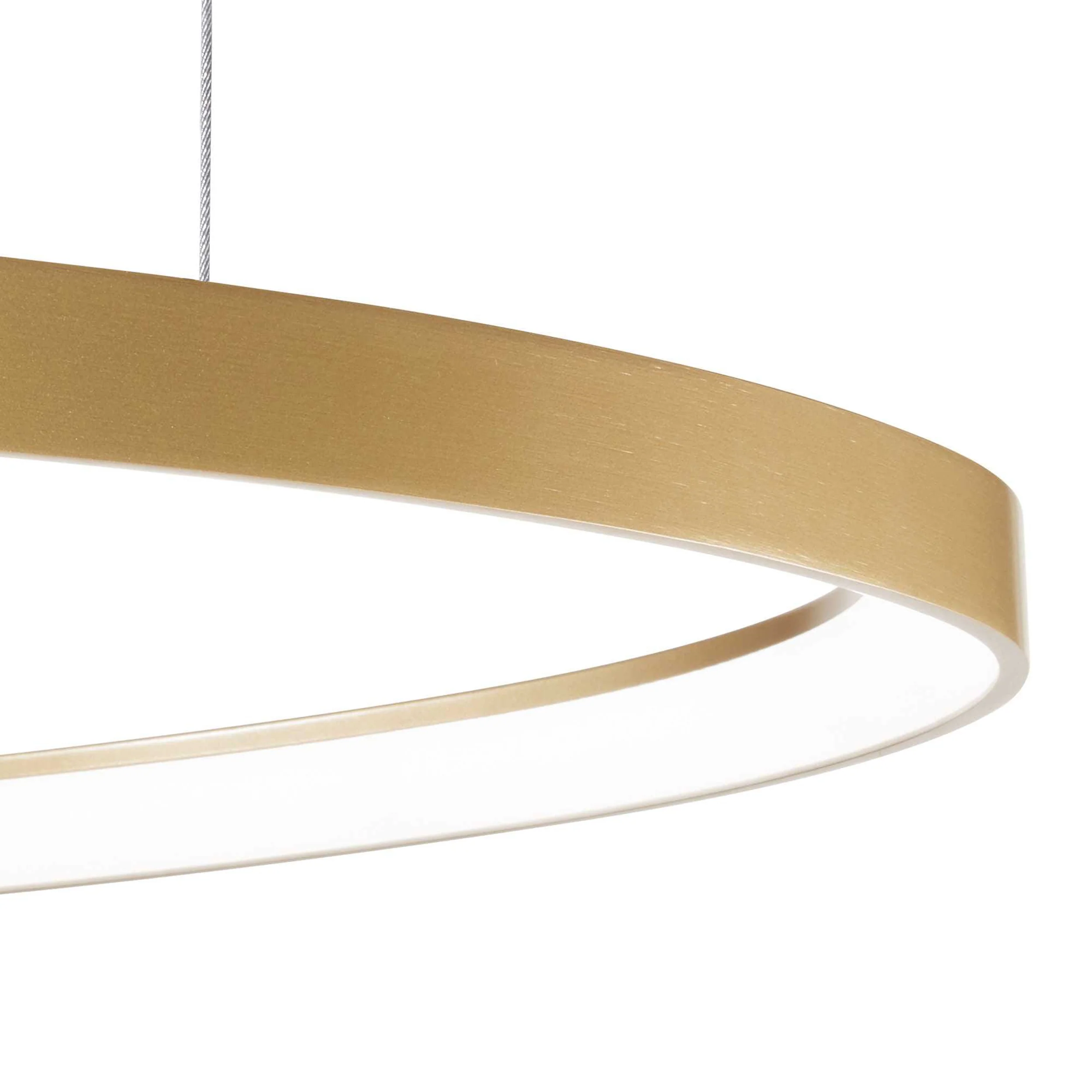 Lampa wisząca LED Gemini 42 cm złota - Image 2