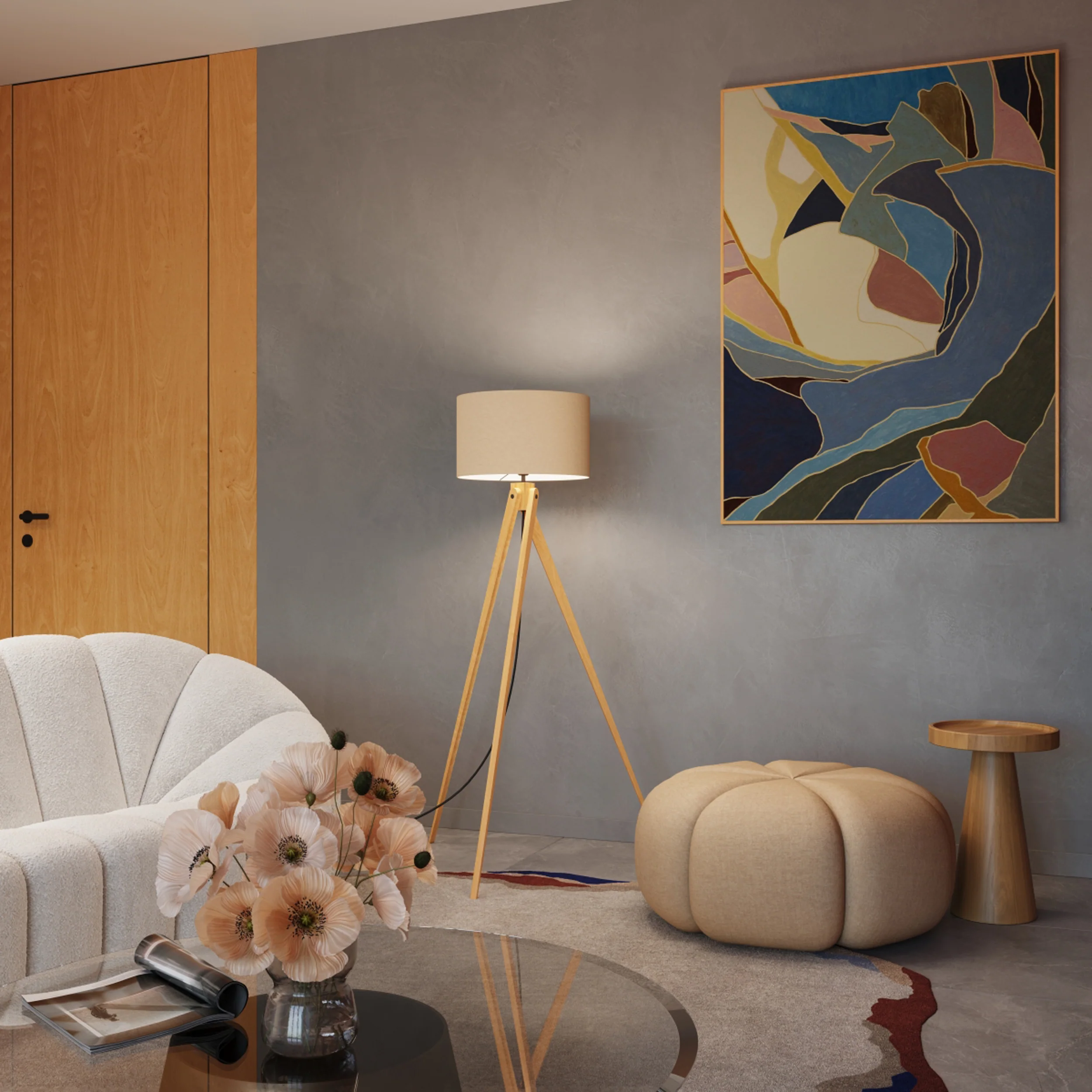 Lampa podłogowa Natt taupe - Image 4