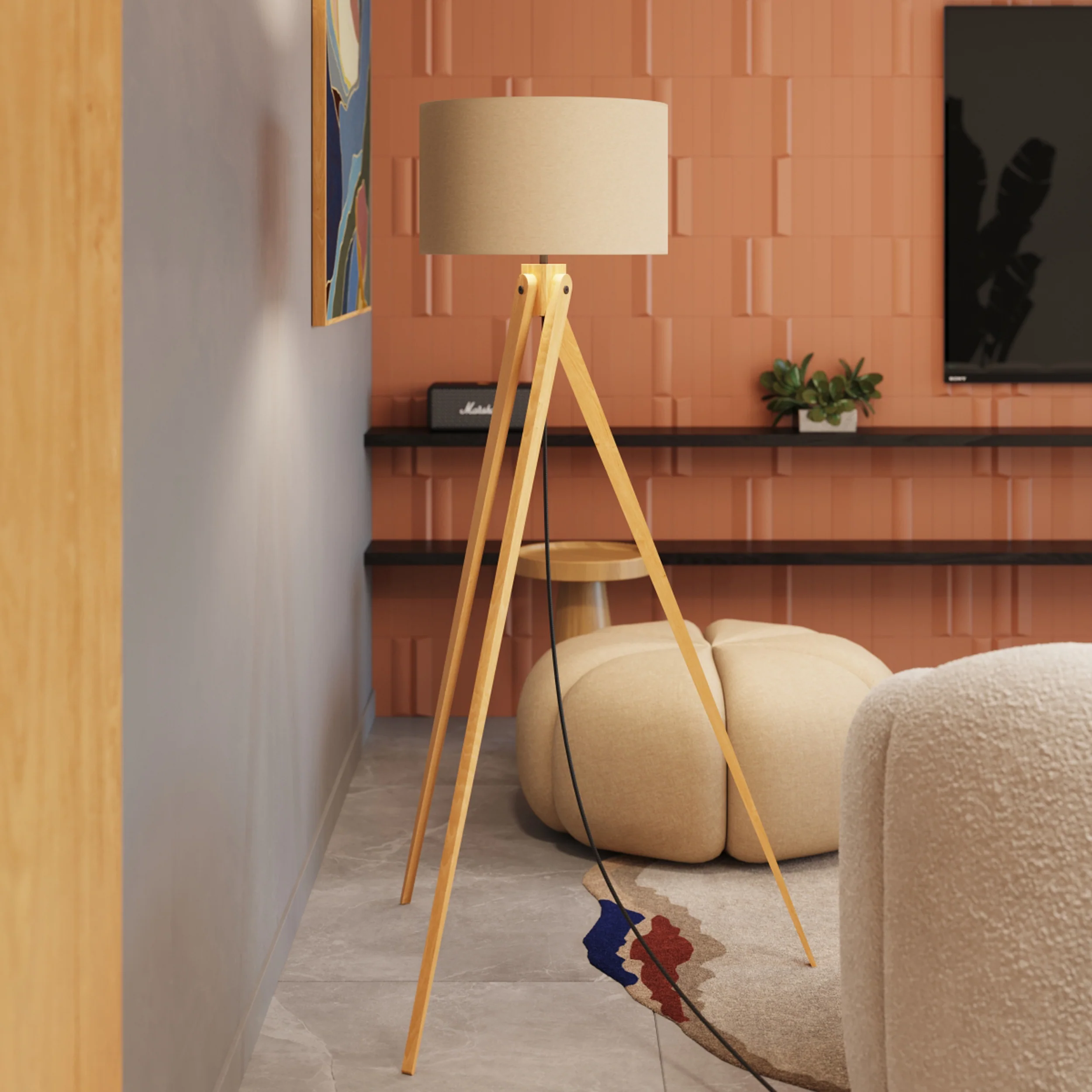 Lampa podłogowa Natt taupe - Image 5