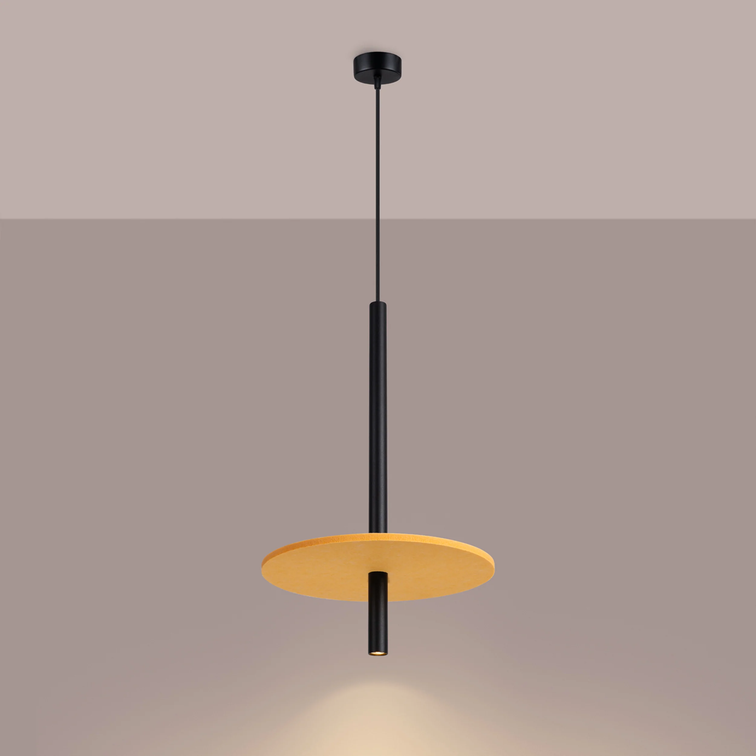 Lampa wisząca Feltro czarna/żółta - Image 2