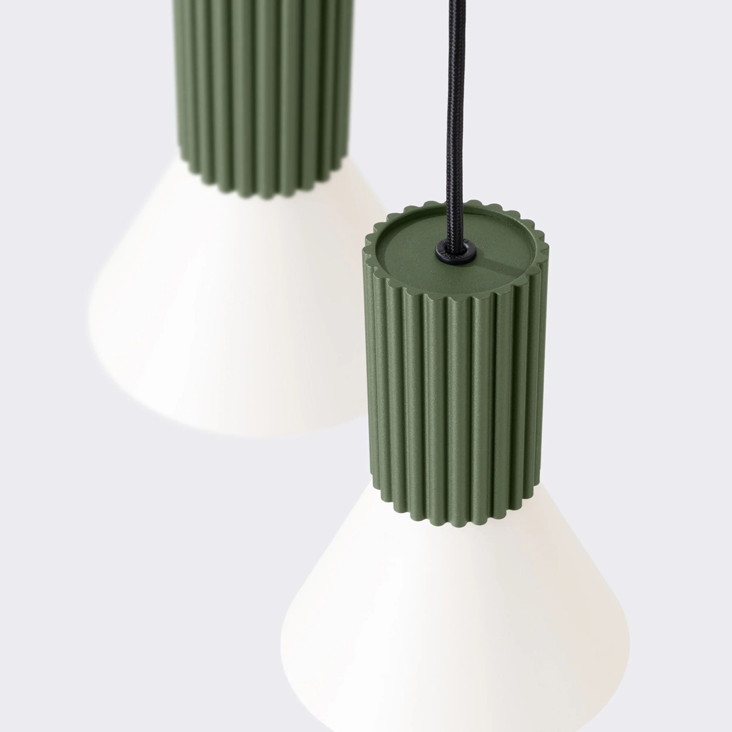 Lampa wisząca Estria x3 beżowa/zielona oliwka - Image 12