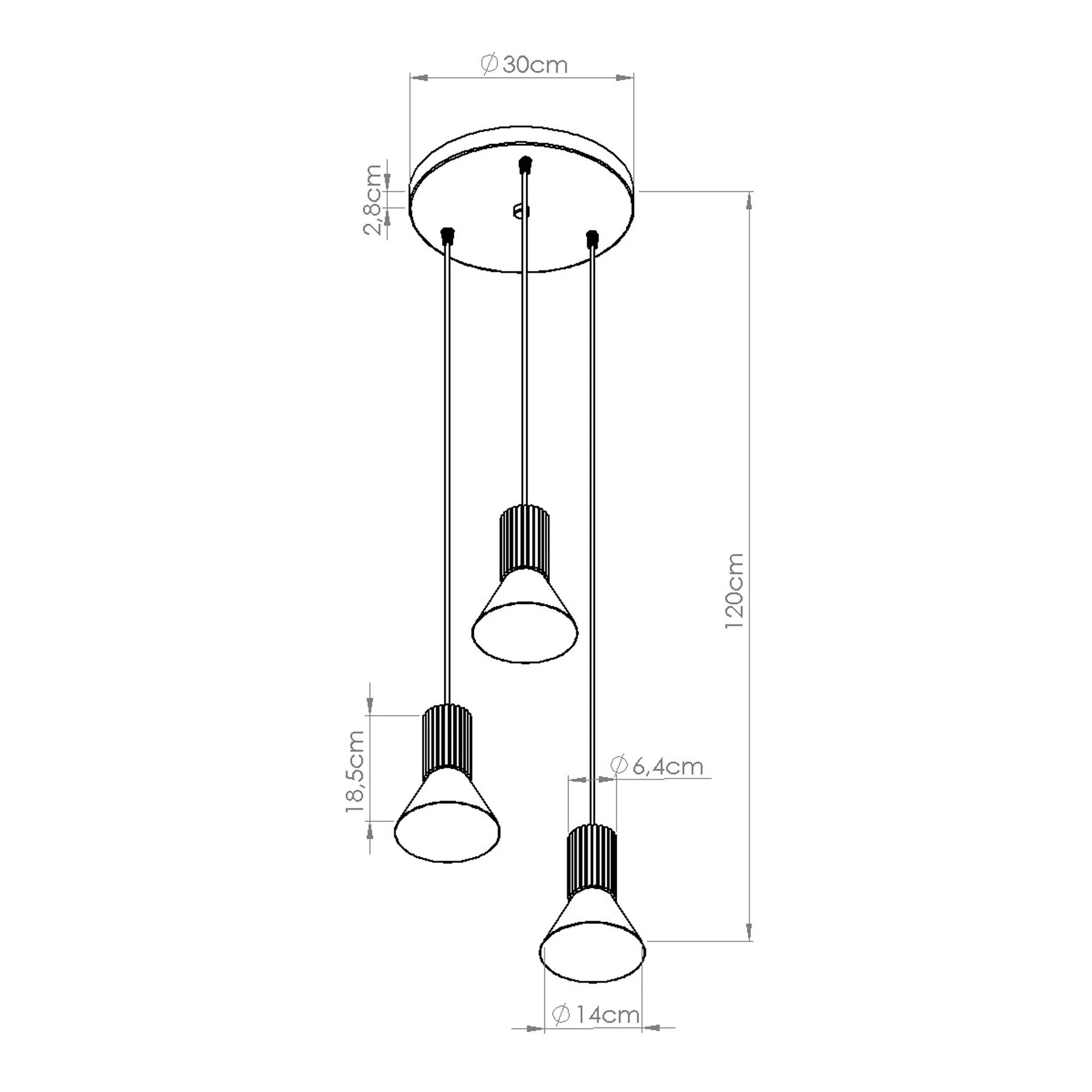 Lampa wisząca Estria x3 beżowa/zielona oliwka - Image 13