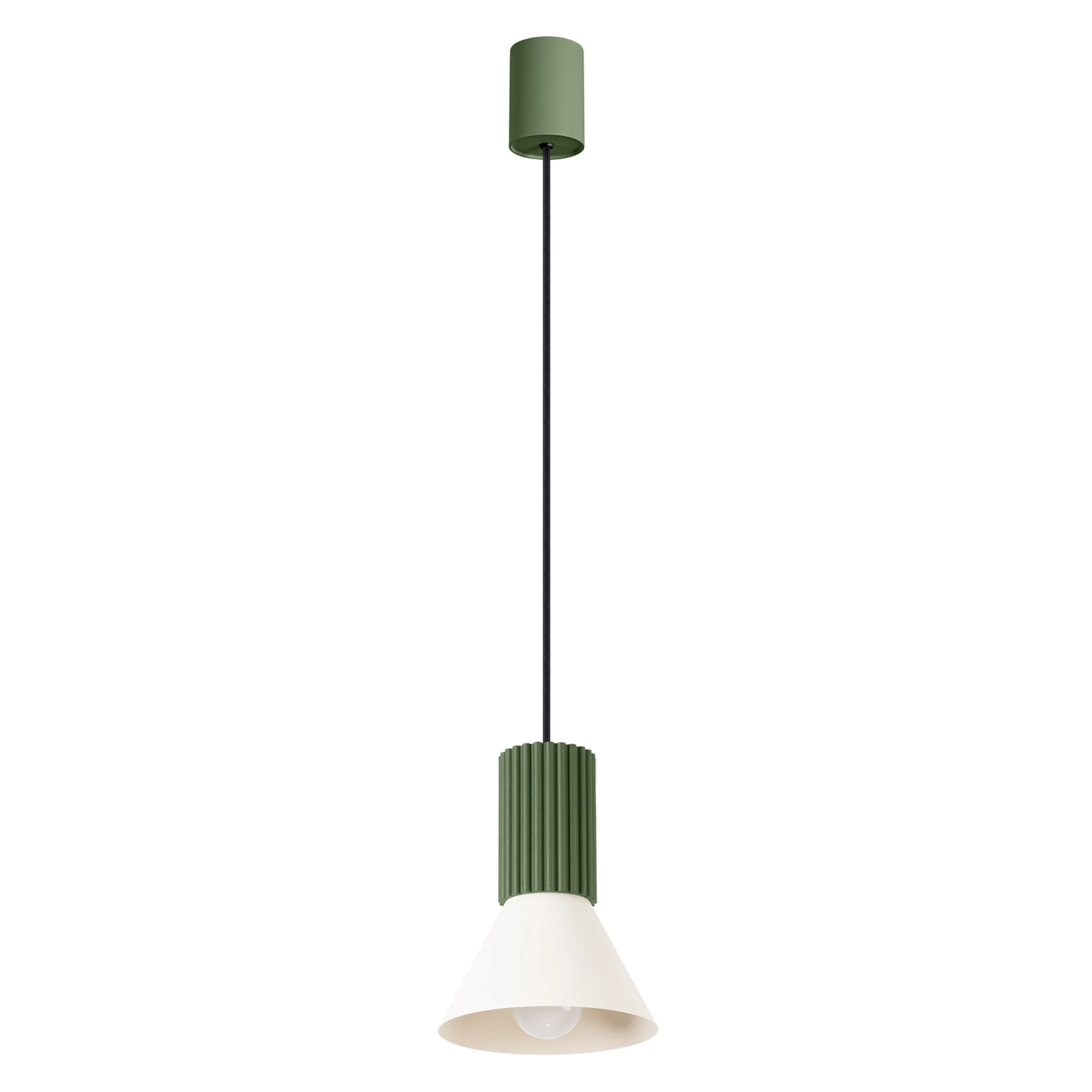 Lampa wisząca Estria x1 beżowa/zielona oliwka