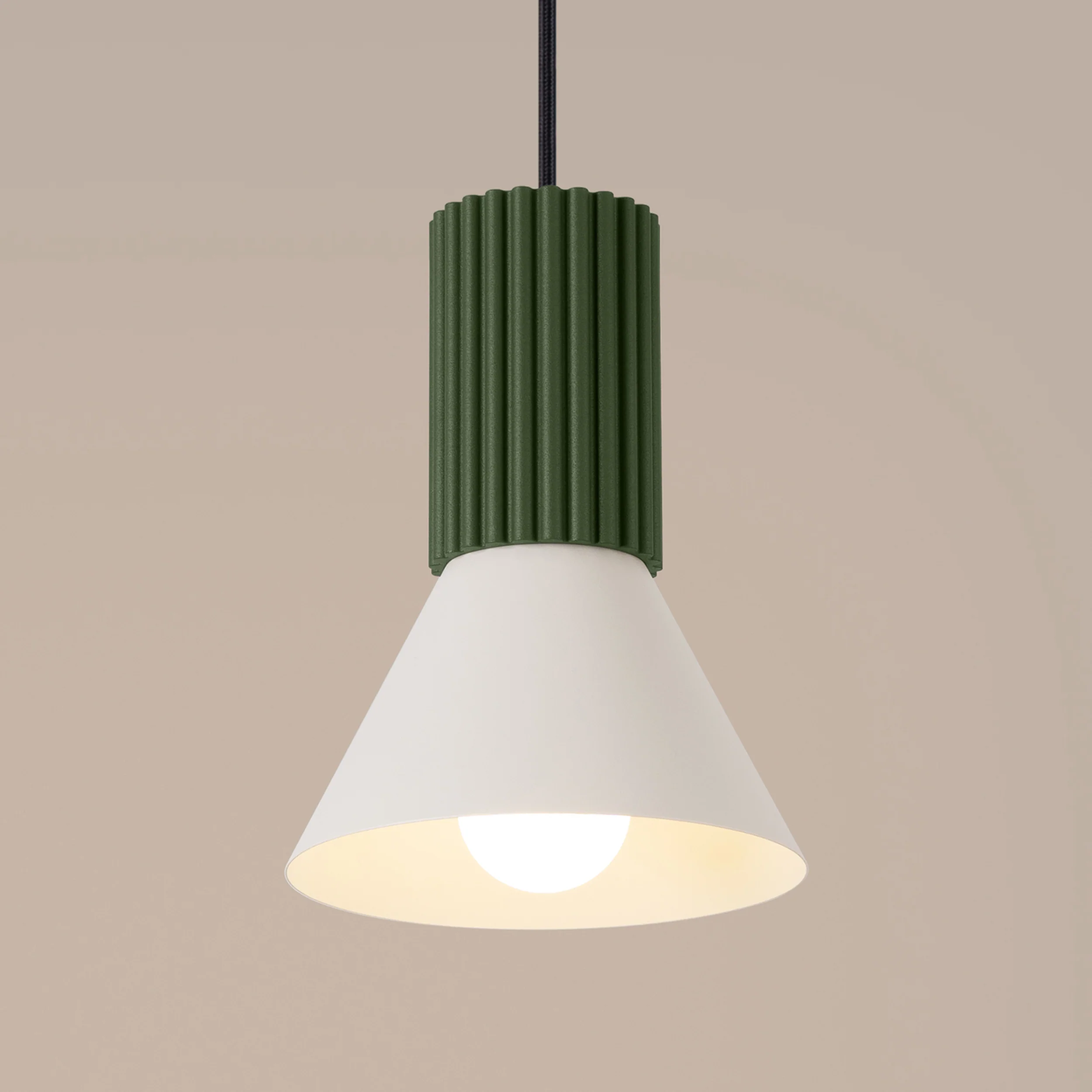 Lampa wisząca Estria x1 beżowa/zielona oliwka - Image 11