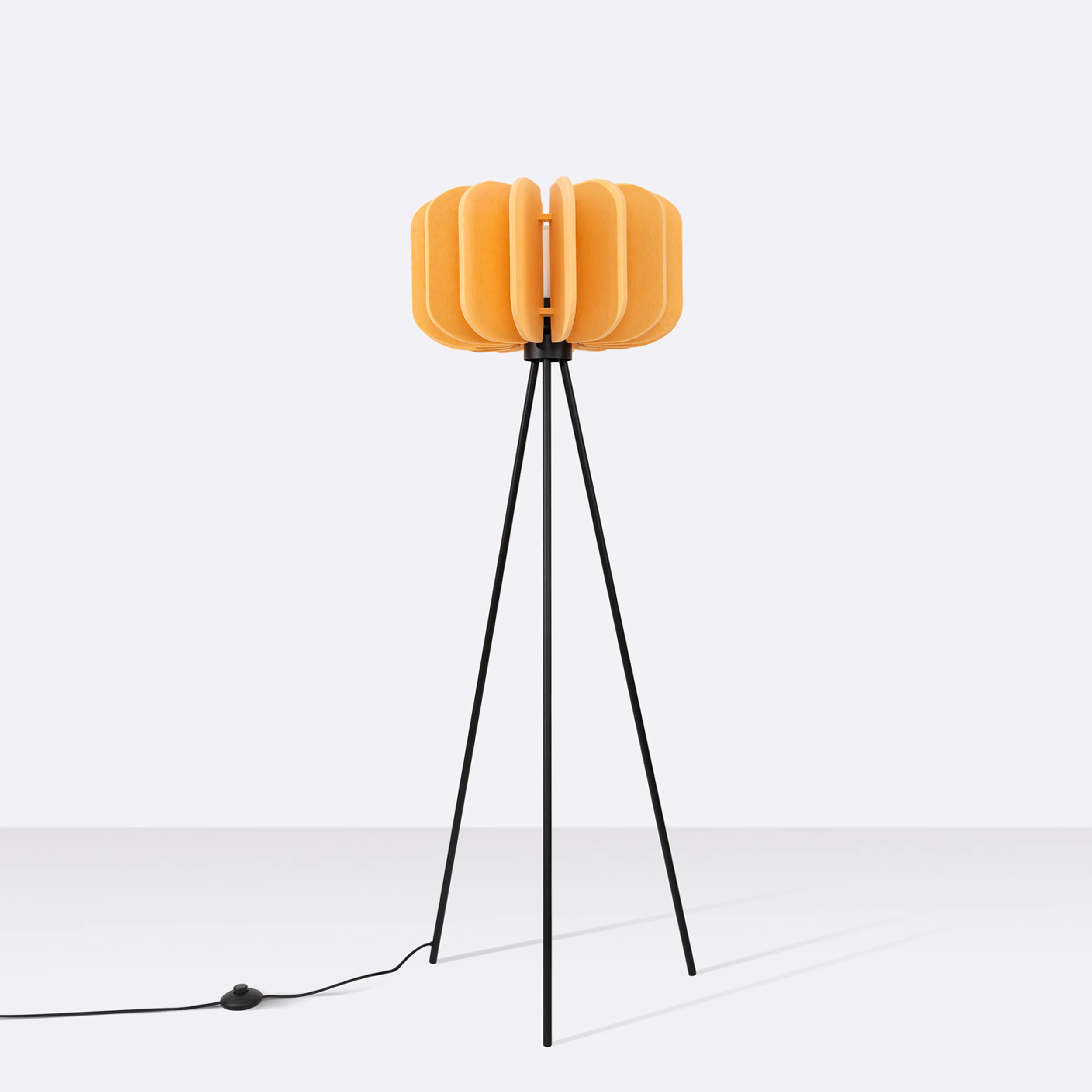 Lampa podłogowa z filcu Mula 45 cm żółta - Image 3