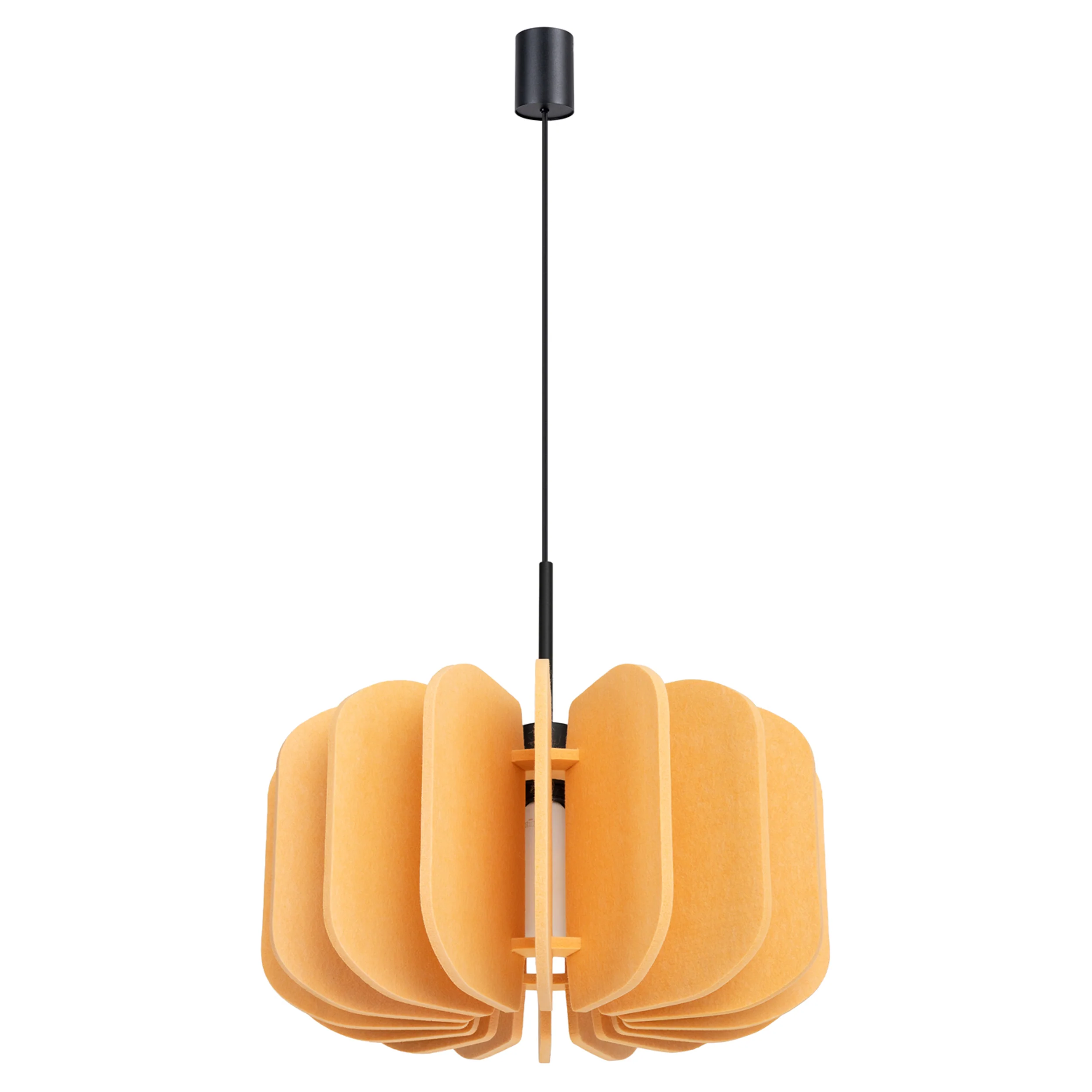 Lampa wisząca z filcu Mula 45 cm żółta