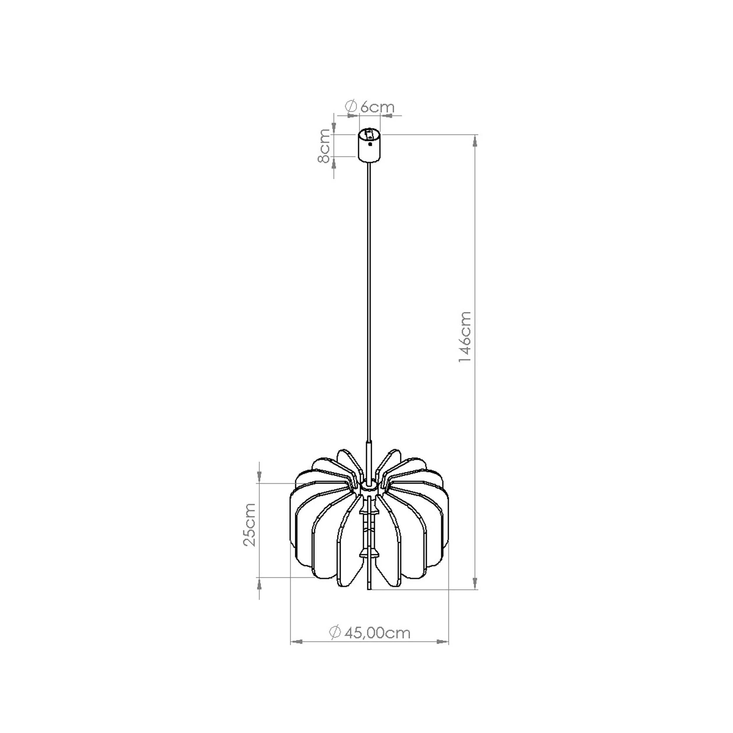Lampa wisząca z filcu Mula 45 cm żółta - Image 13