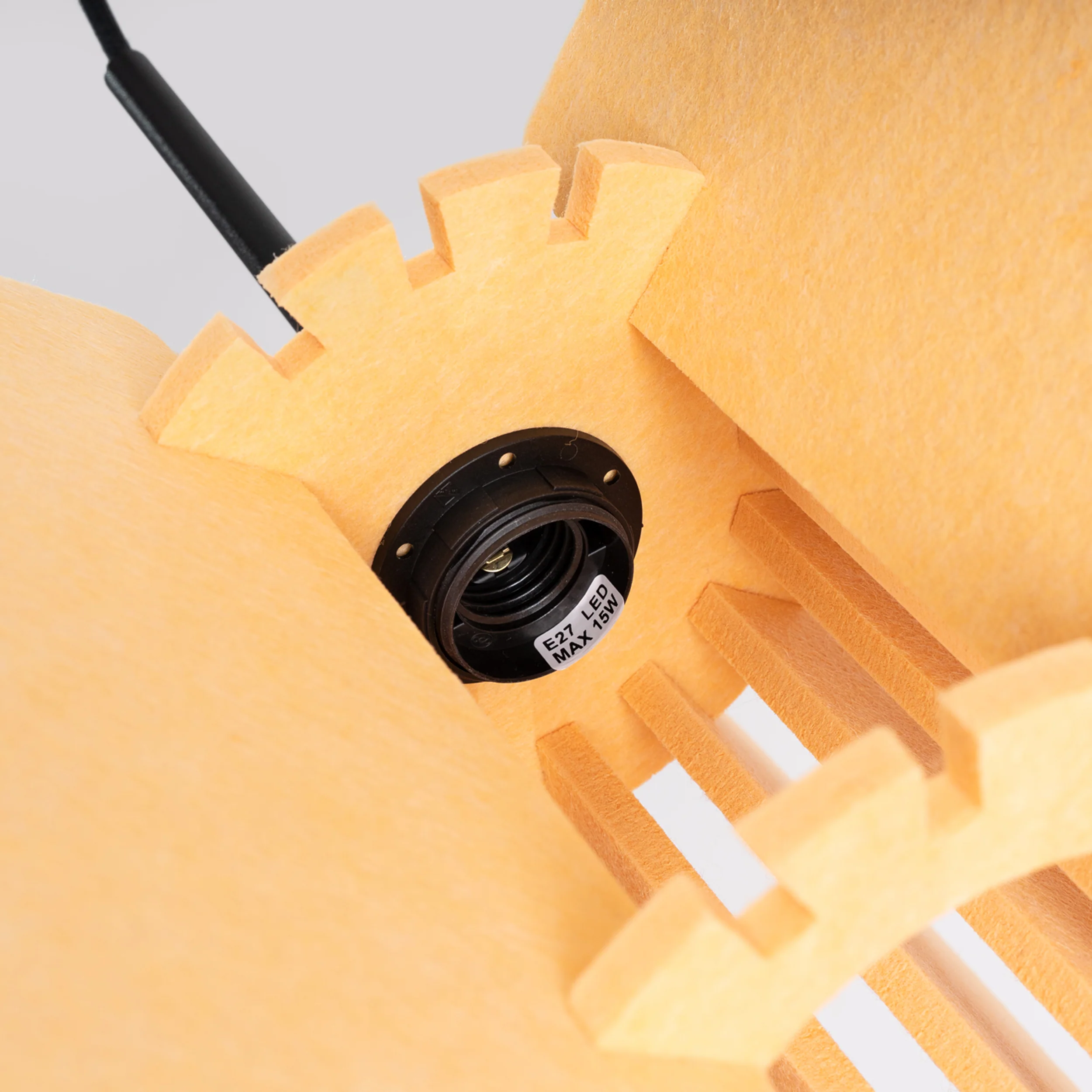 Lampa wisząca z filcu Mula 45 cm żółta - Image 7