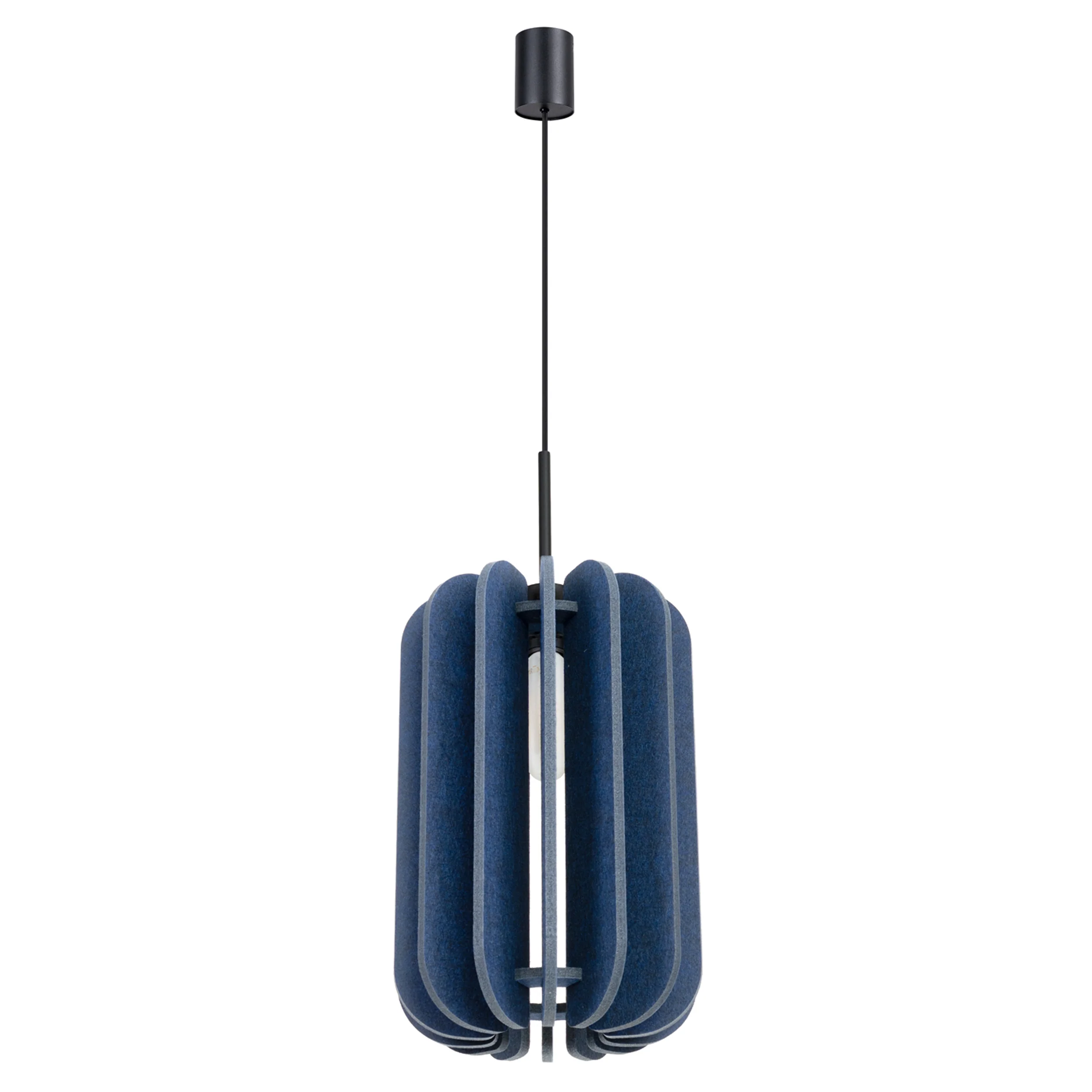 Lampa wisząca z filcu Mula 27 cm granatowa