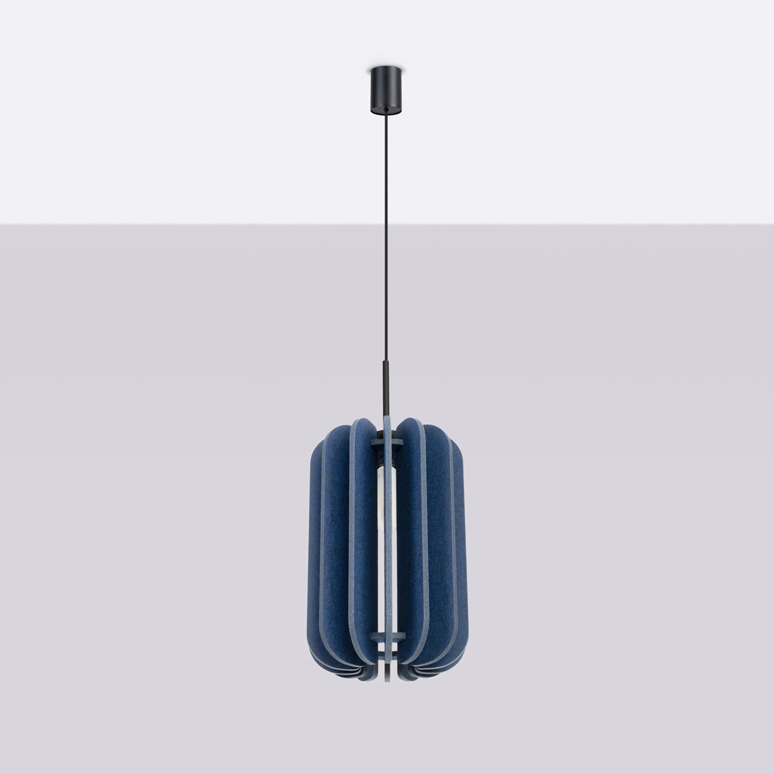 Lampa wisząca z filcu Mula 27 cm granatowa - Image 2
