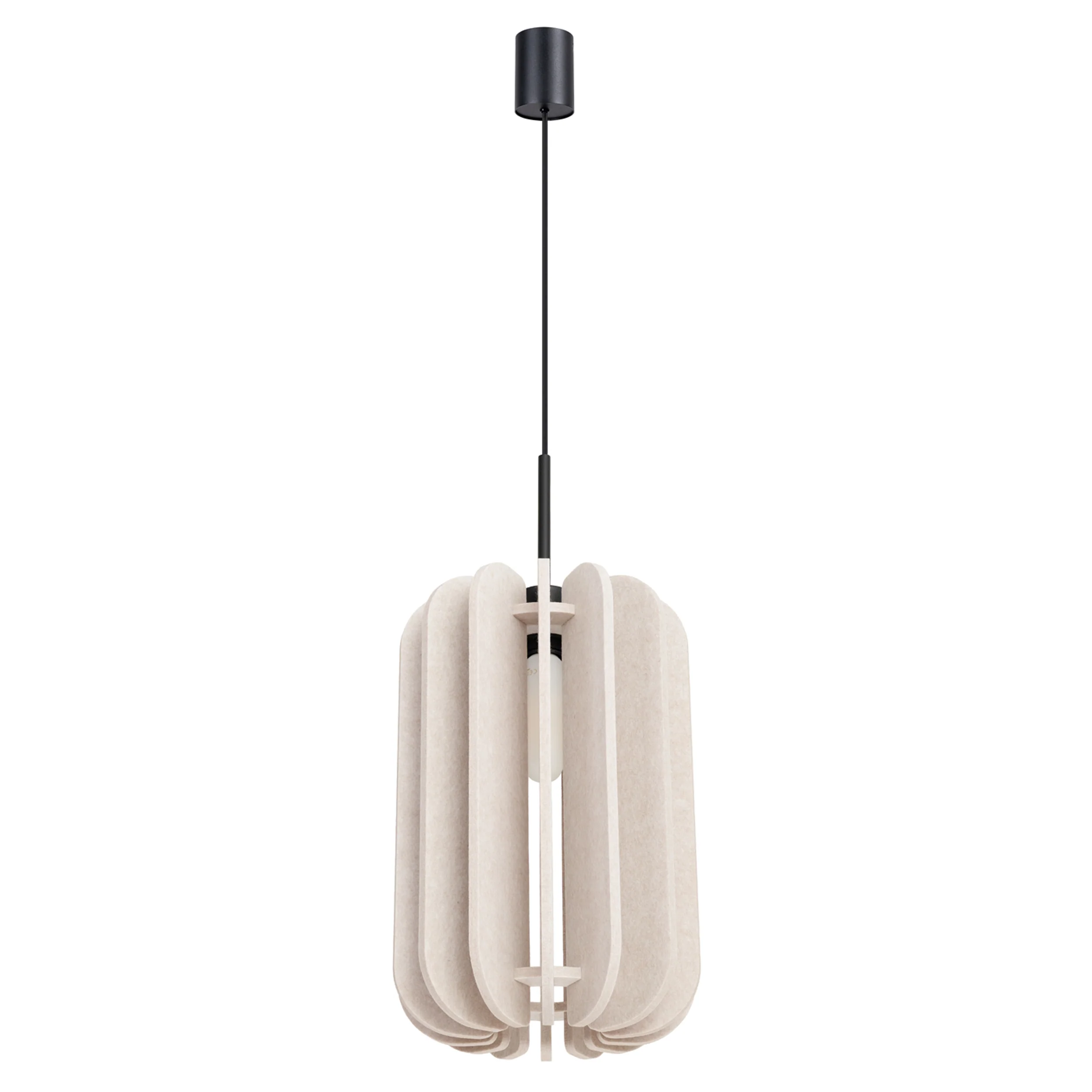 Lampa wisząca z filcu Mula 27 cm beżowa