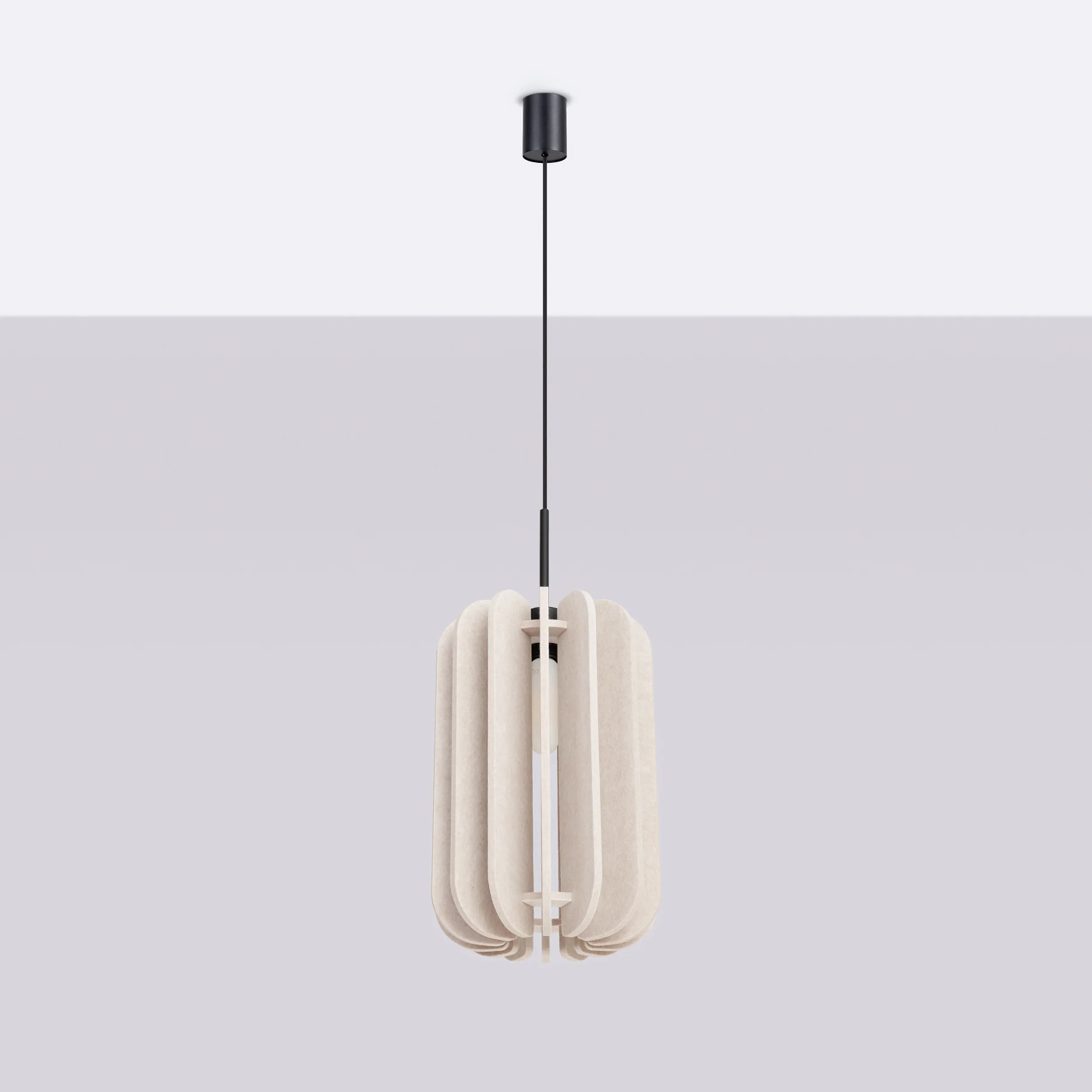 Lampa wisząca z filcu Mula 27 cm beżowa - Image 3