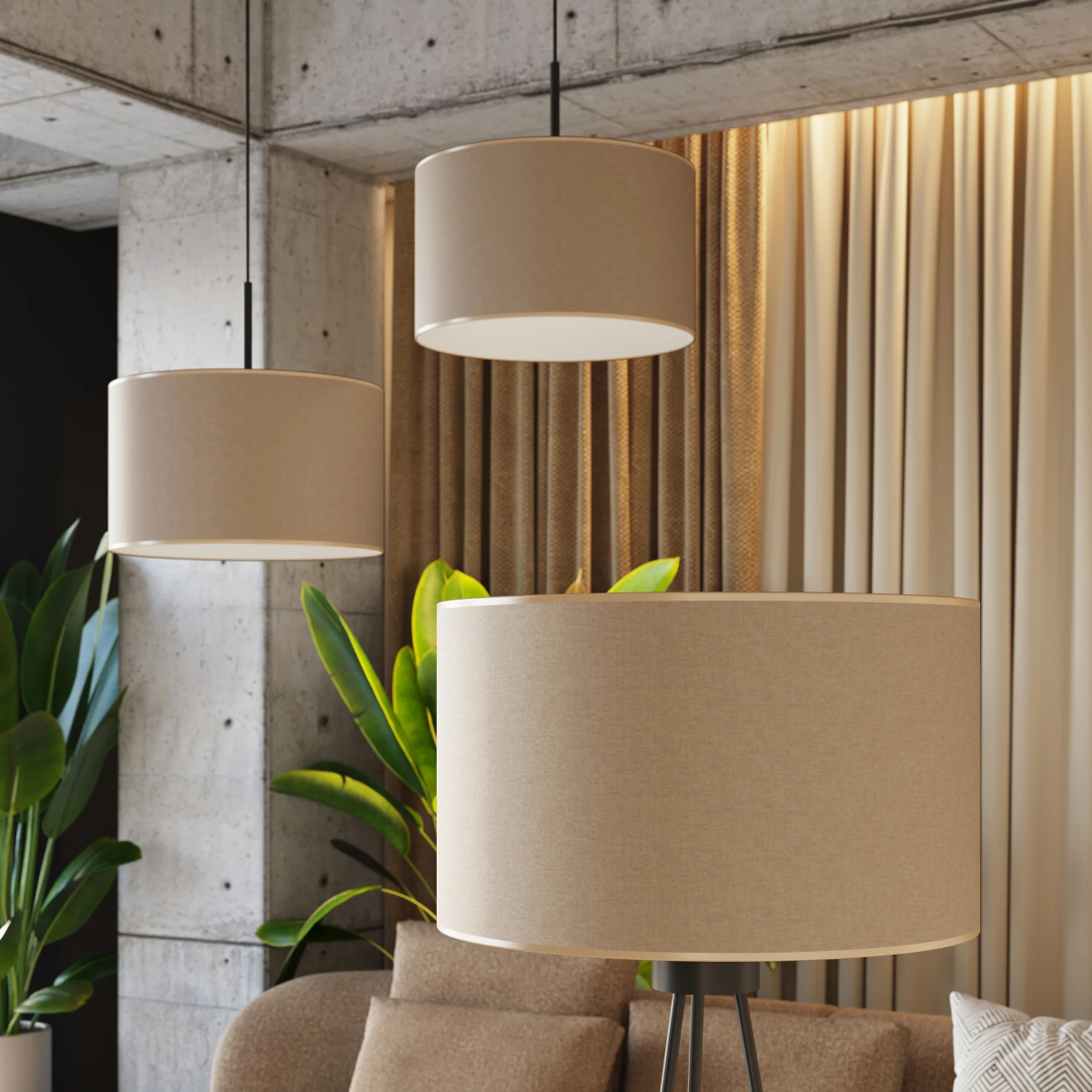 Lampa podłogowa Nevia taupe - Image 7