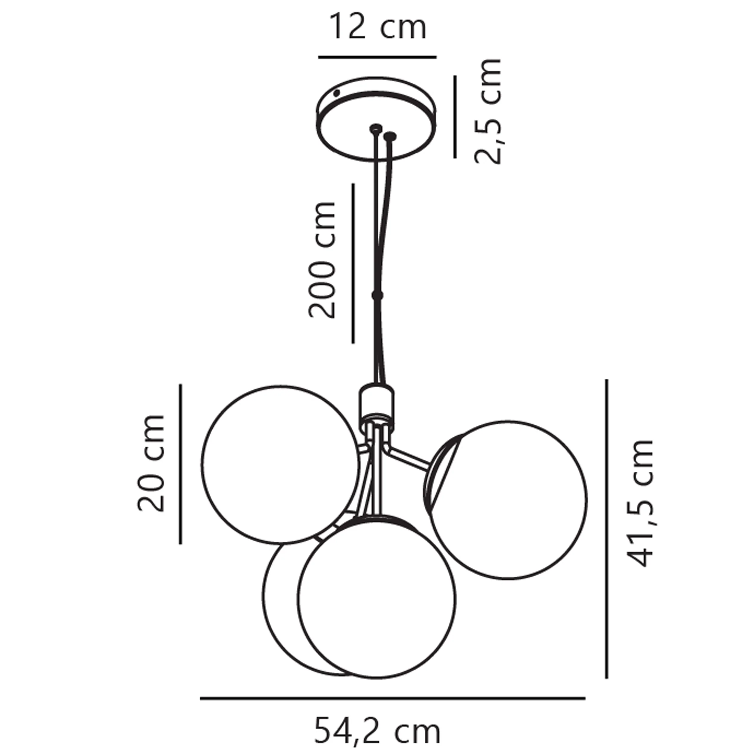 Lampa wisząca Ivona x4 czarna - Image 6