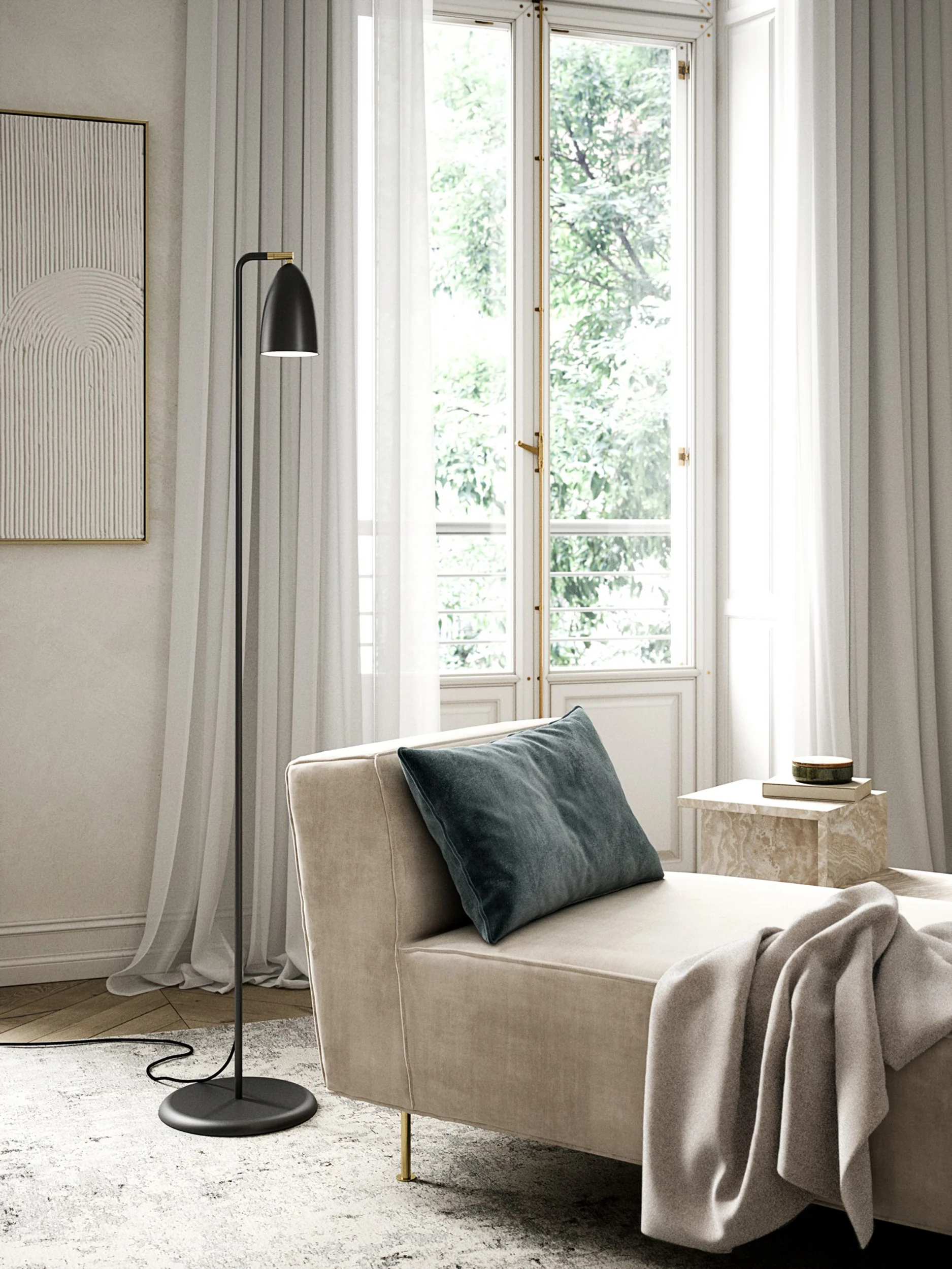 Lampa podłogowa Nexus czarna - Image 3
