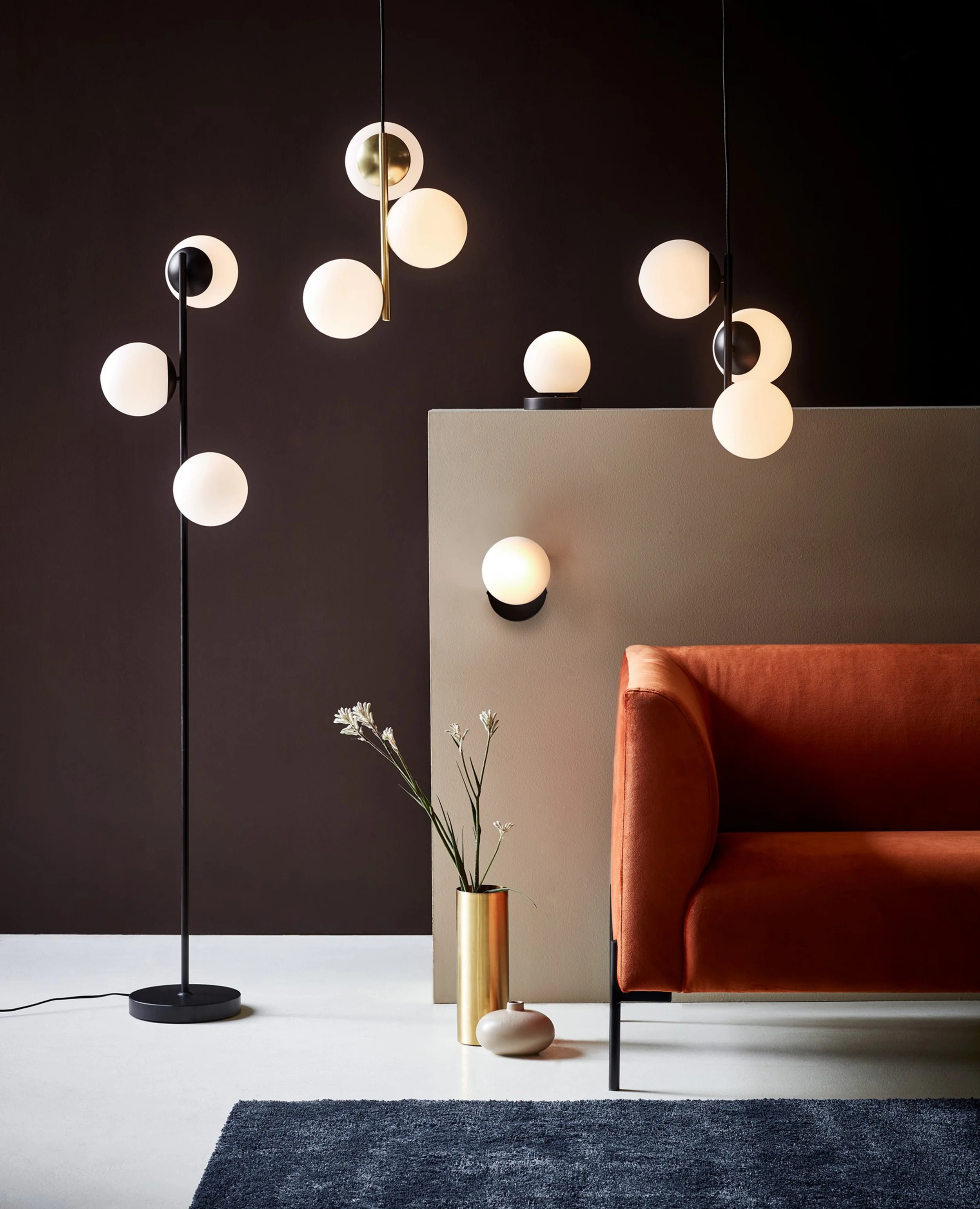 Lampa podłogowa Lilly x3 czarna - Image 3