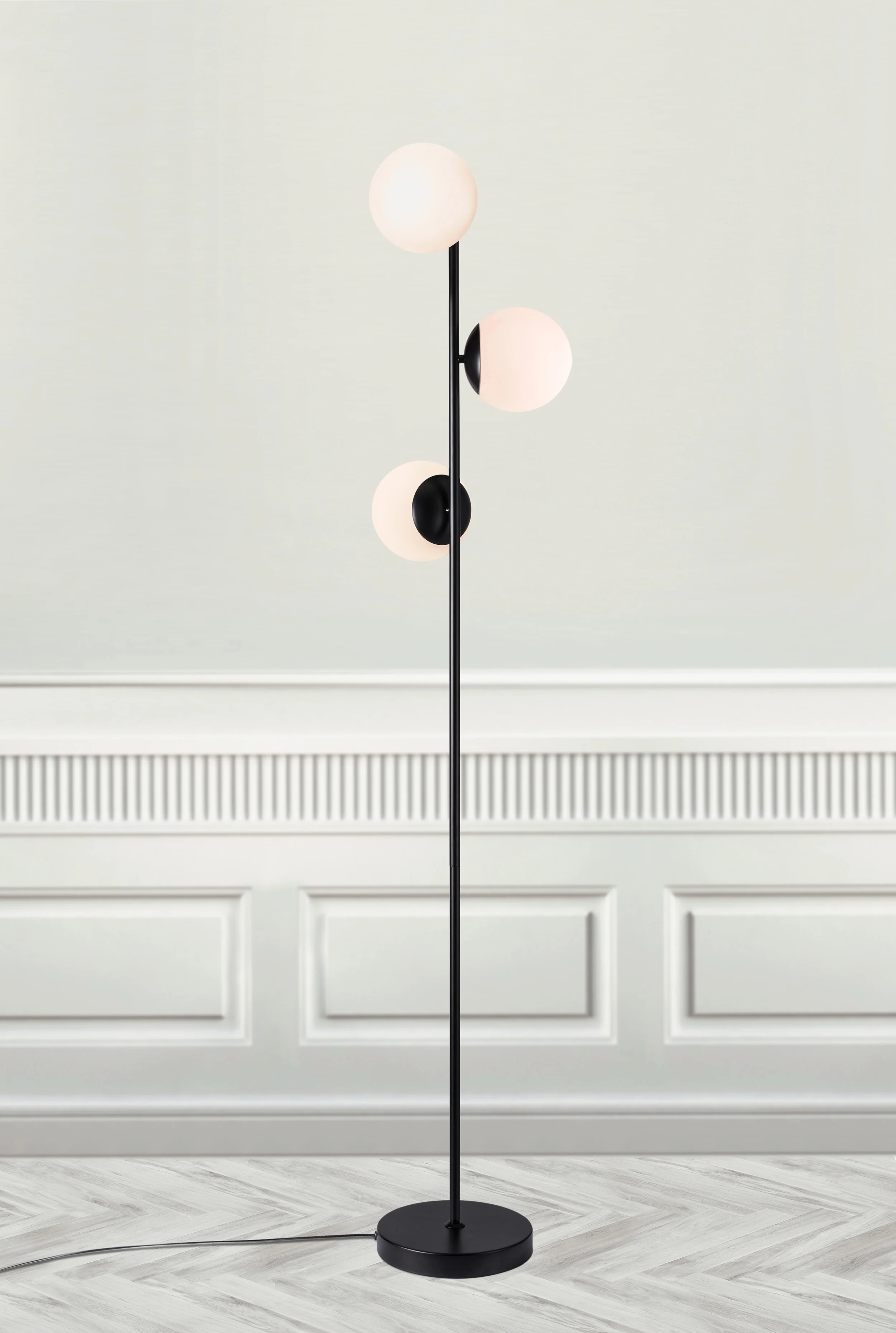 Lampa podłogowa Lilly x3 czarna - Image 5
