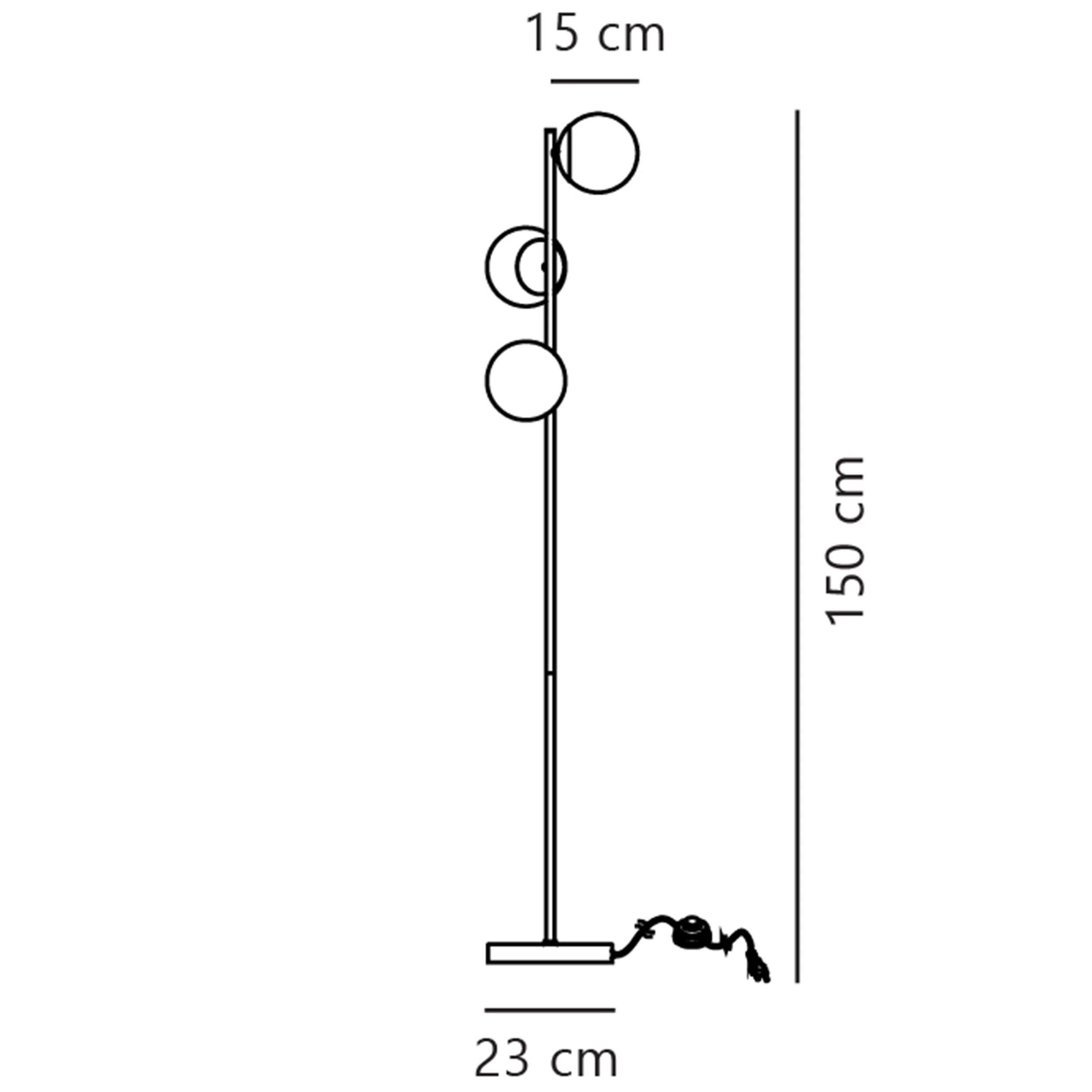 Lampa podłogowa Lilly x3 czarna - Image 7