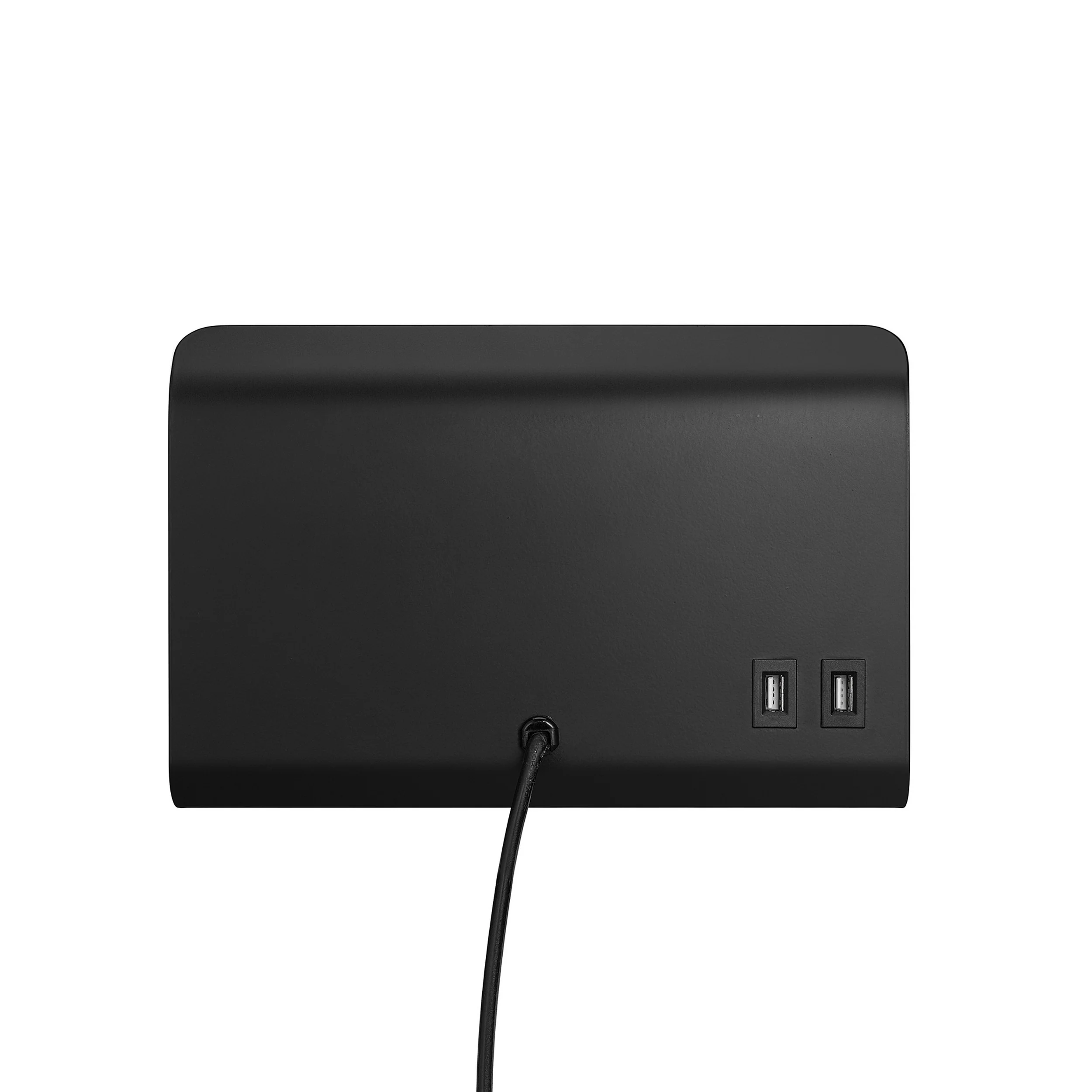 Kinkiet ścienny Roomi czarny z półką i portem USB - Image 6