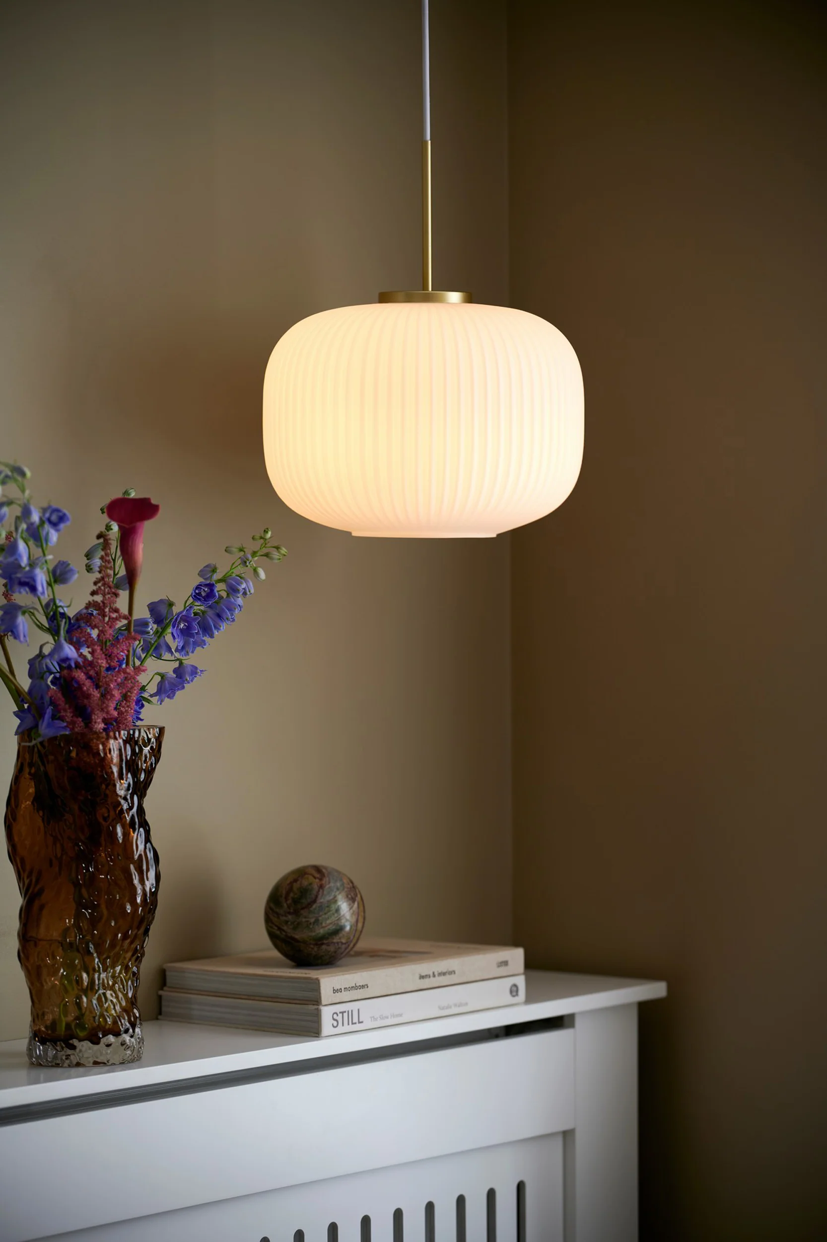 Lampa wisząca Milford beżowa - Image 3