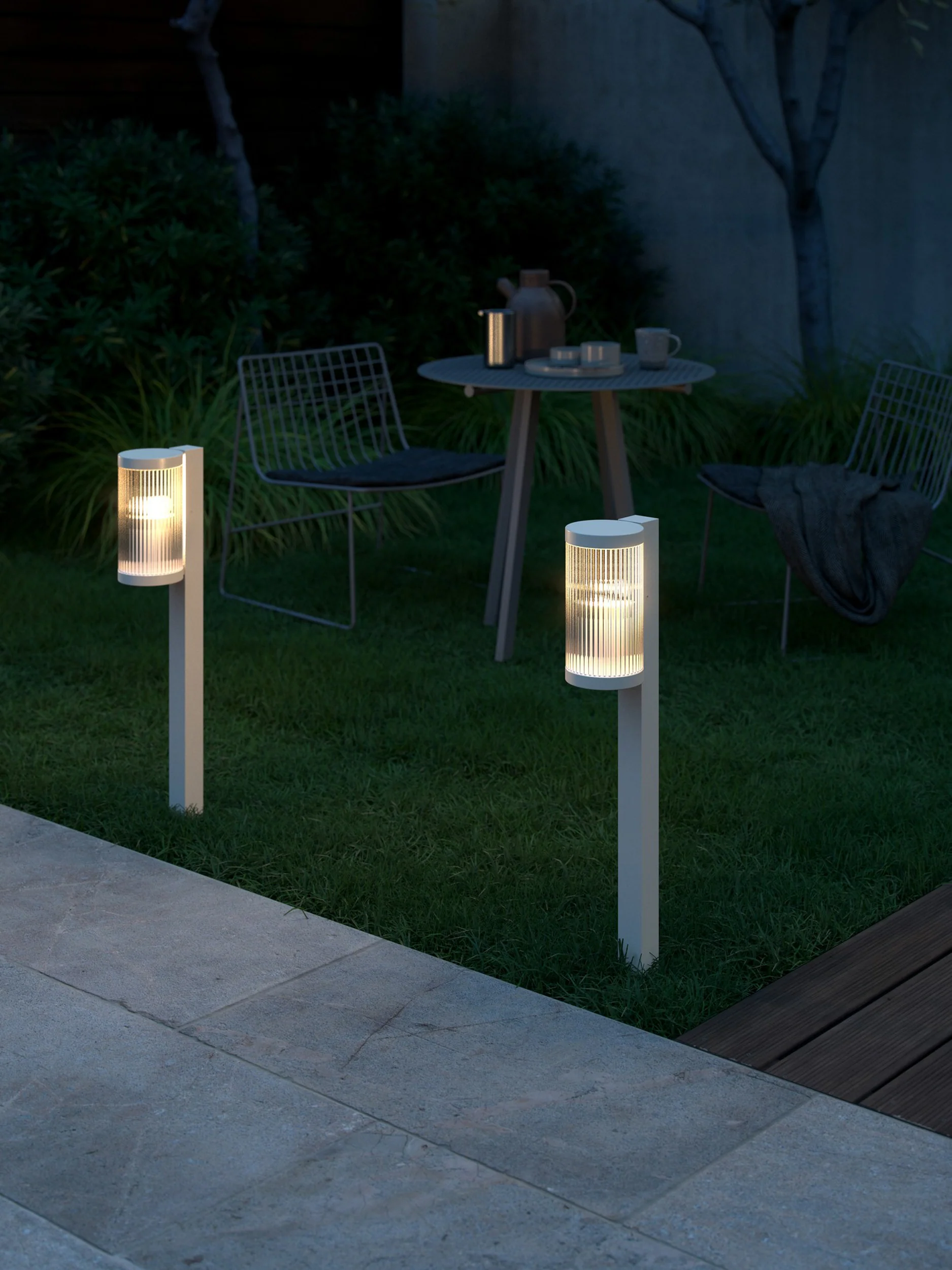 Lampa ogrodowa Coupar kremowa IP54 - Image 4