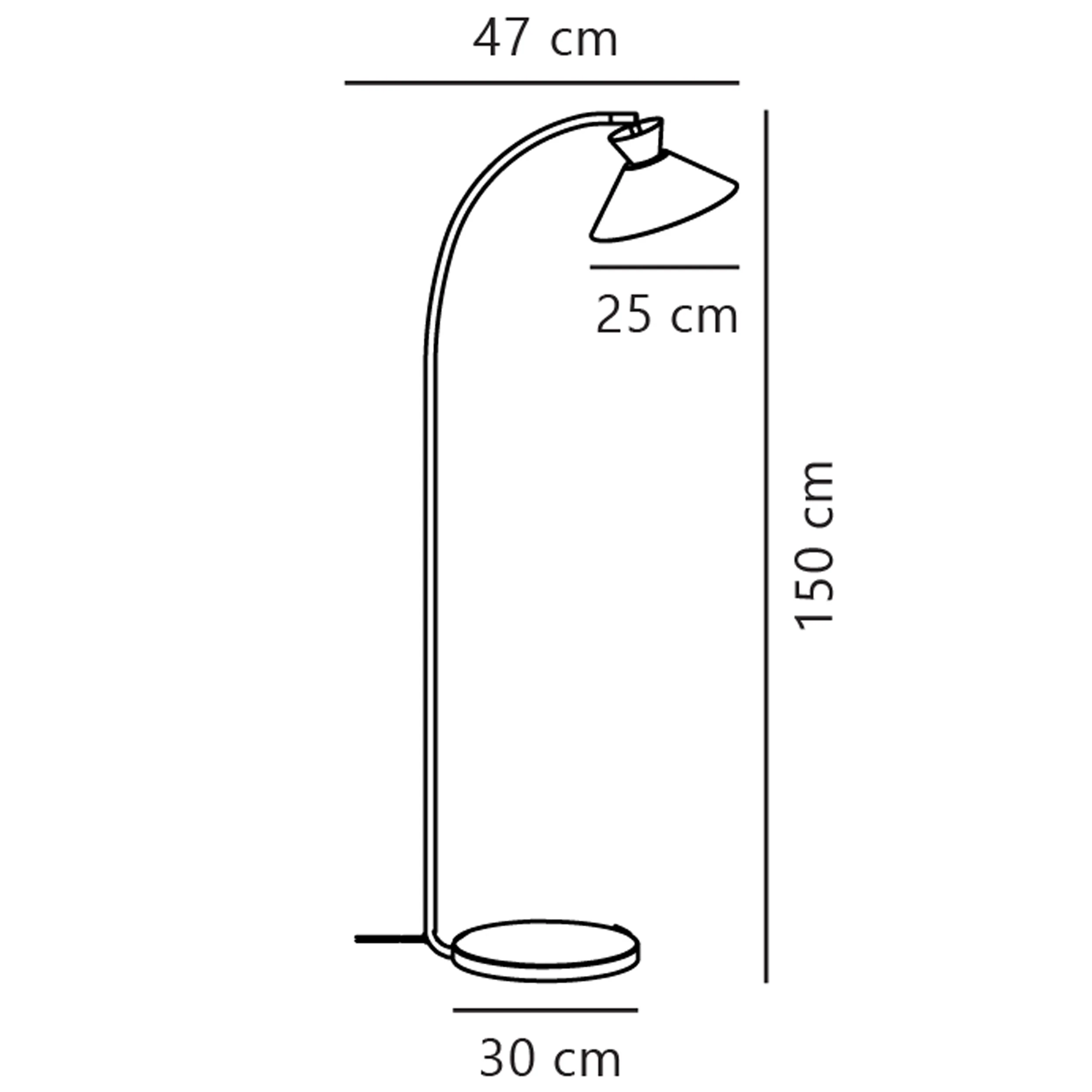 Lampa podłogowa Dial 150 cm czarna - Image 5