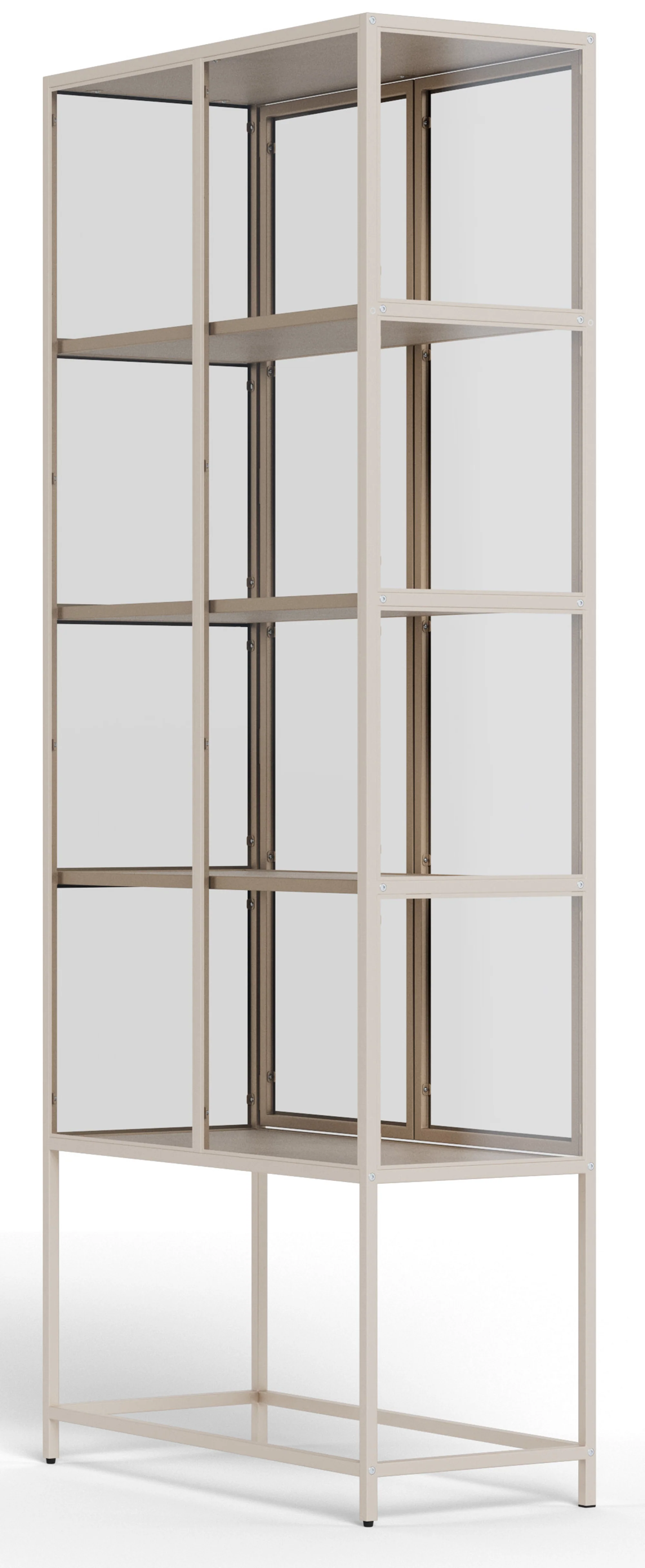 Witryna dwudrzwiowa Seaford 77 cm beżowa - Image 6