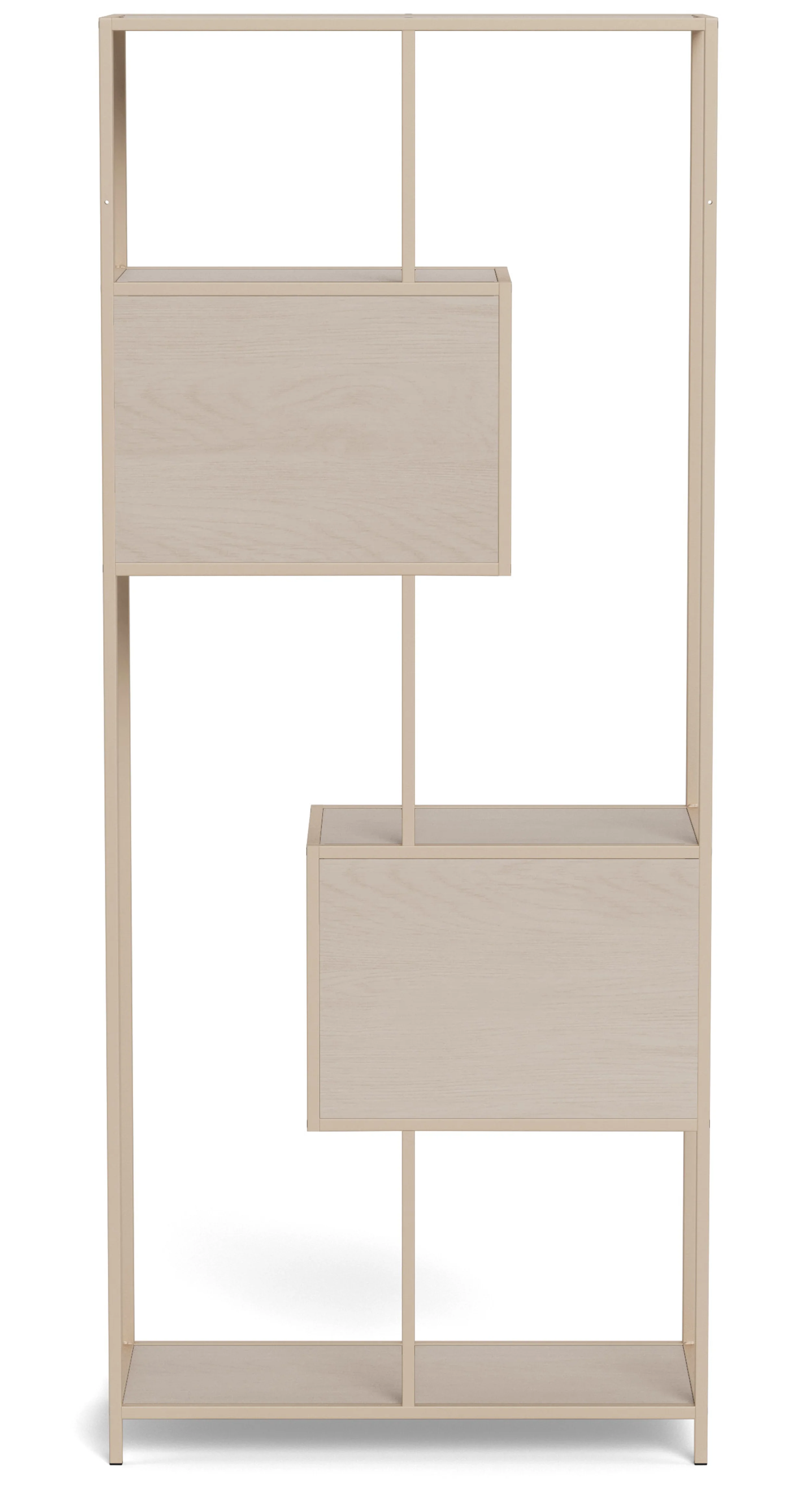 Regał Seaford 77 cm beżowy lamele - Image 8