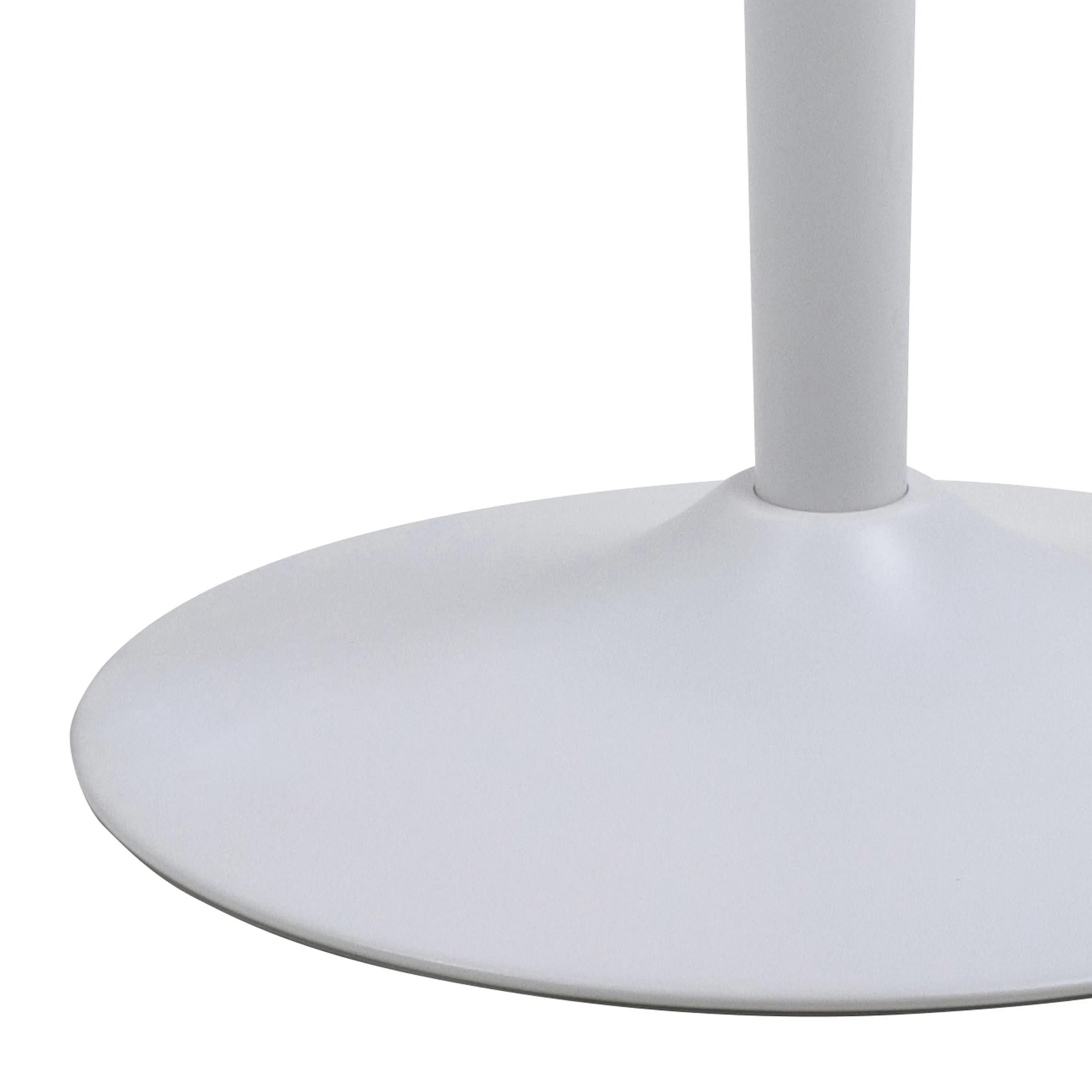 Stolik barowy Roshly średnica 80 cm biały ceramiczny blat z metalową podstawą - Image 6