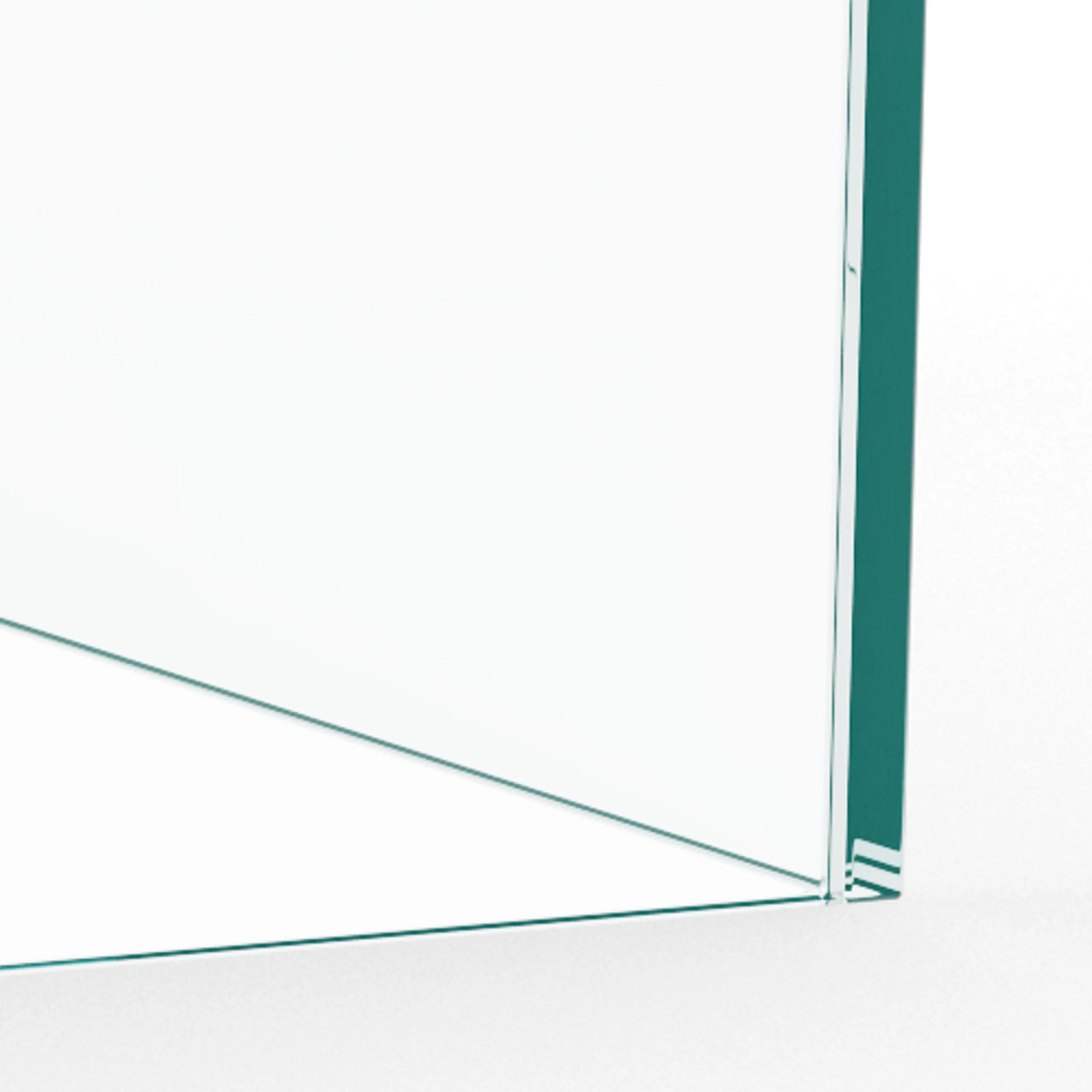 Zestaw stolików kawowych Glopiana kwadratowe 50 i 40 cm transparentne szklane - Image 5