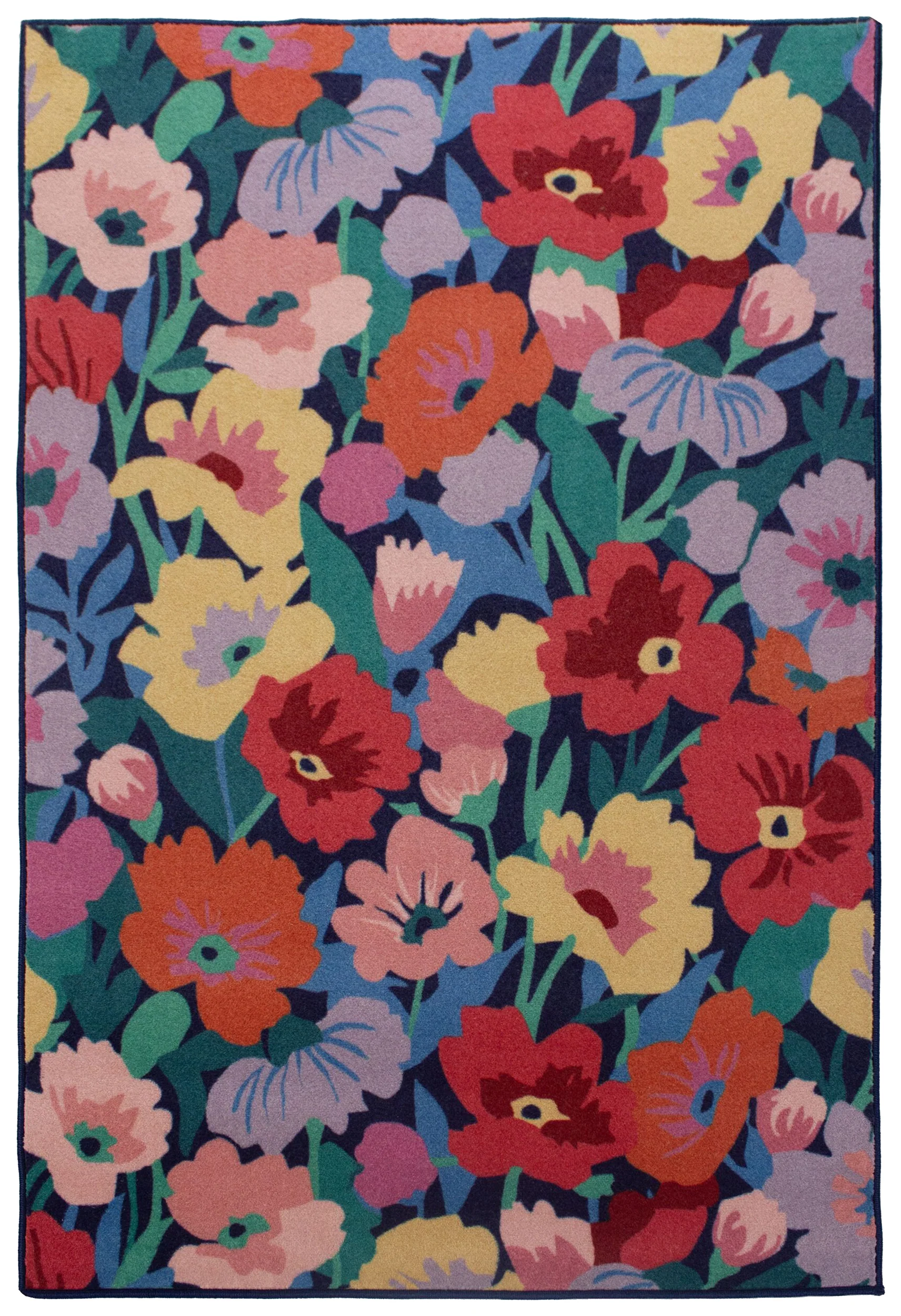 Dywan z wełną Cut Out Floral 180x230 cm wielokolorowy