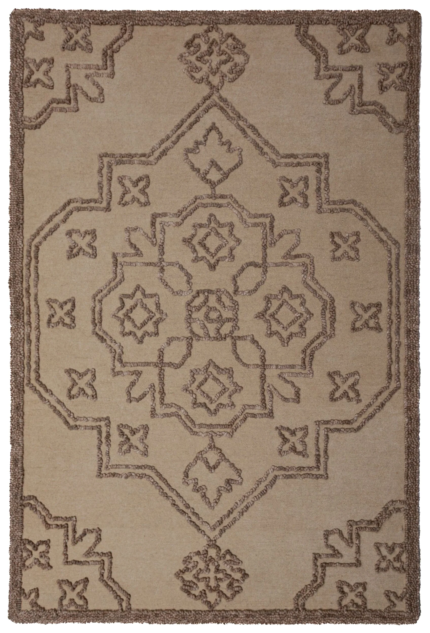 Dywan z wełną Sable Vintage 160x230 cm beżowy