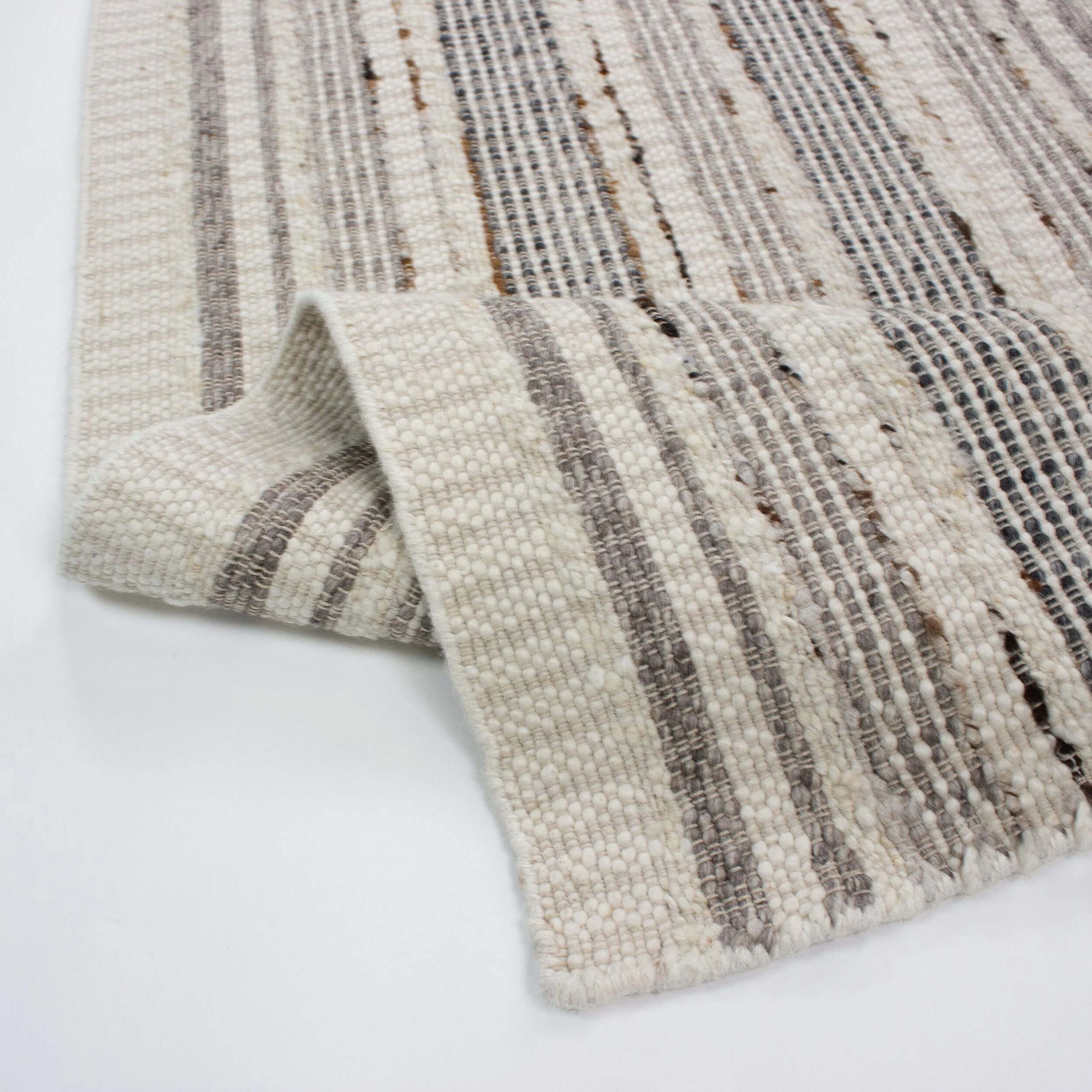 Dywan z wełną Veya Stripe 160x230 cm beżowy - Image 5
