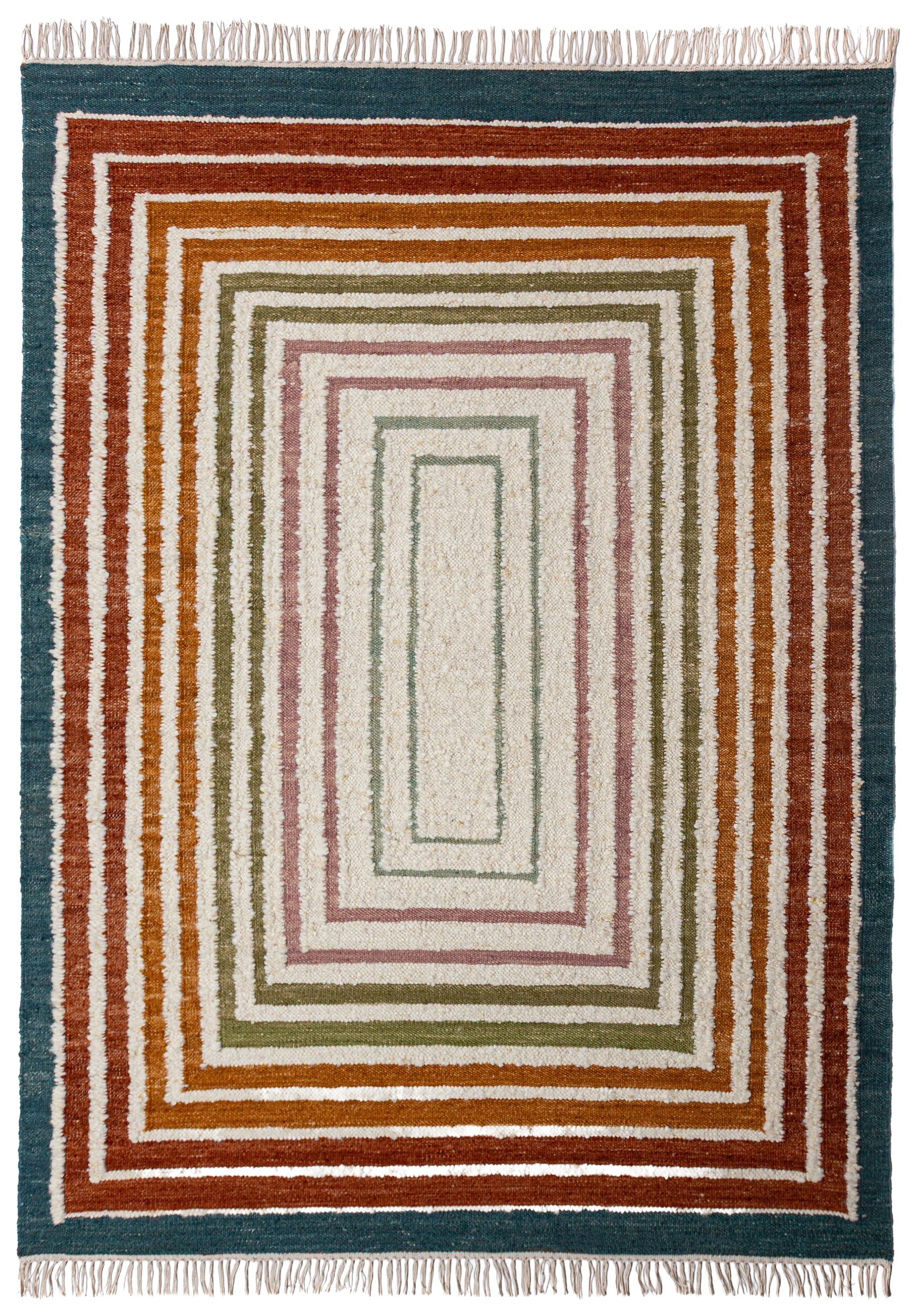 Dywan z wełną Boucle 200x300 cm wielokolorowy