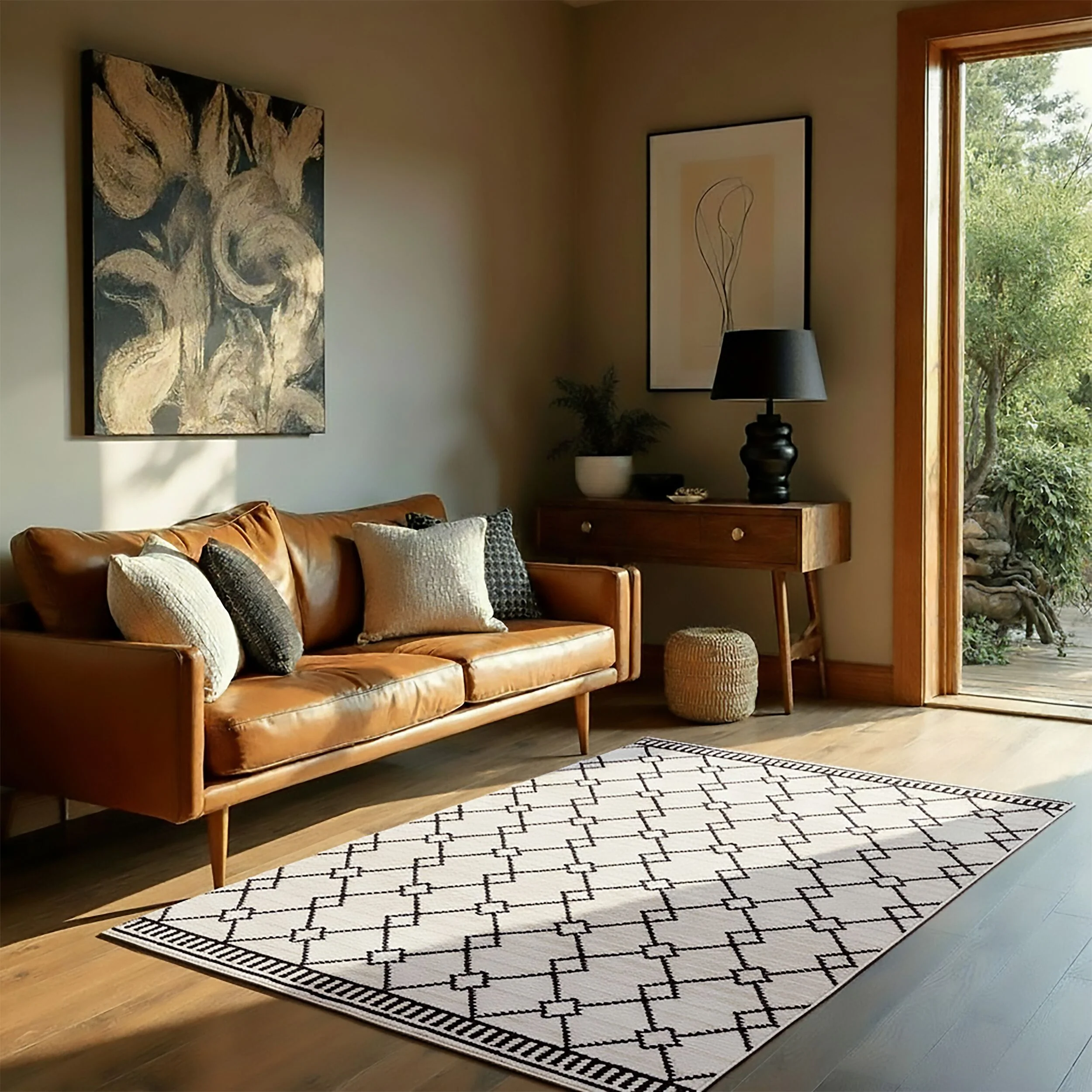 Dywan Allia Diamond 160x230 cm biało-czarny - Image 2