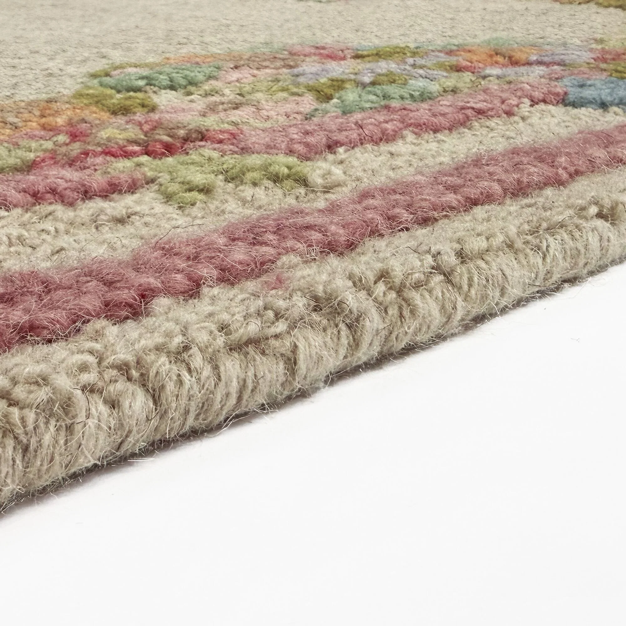 Dywan wełniany ręcznie wykonany Elise Floral 160x230 cm wielokolorowy - Image 4