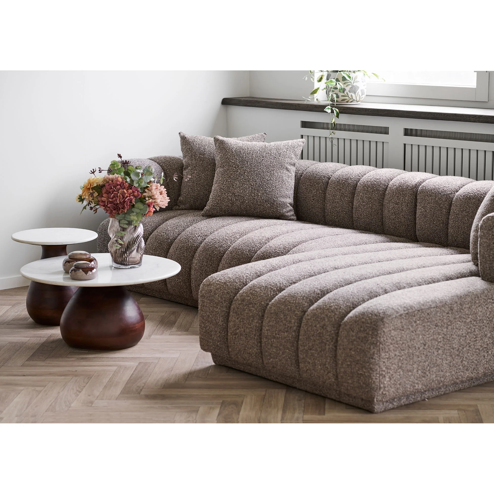 Wazon z dmuchanego szkła Basized ø17x25 cm brązowy - Image 5