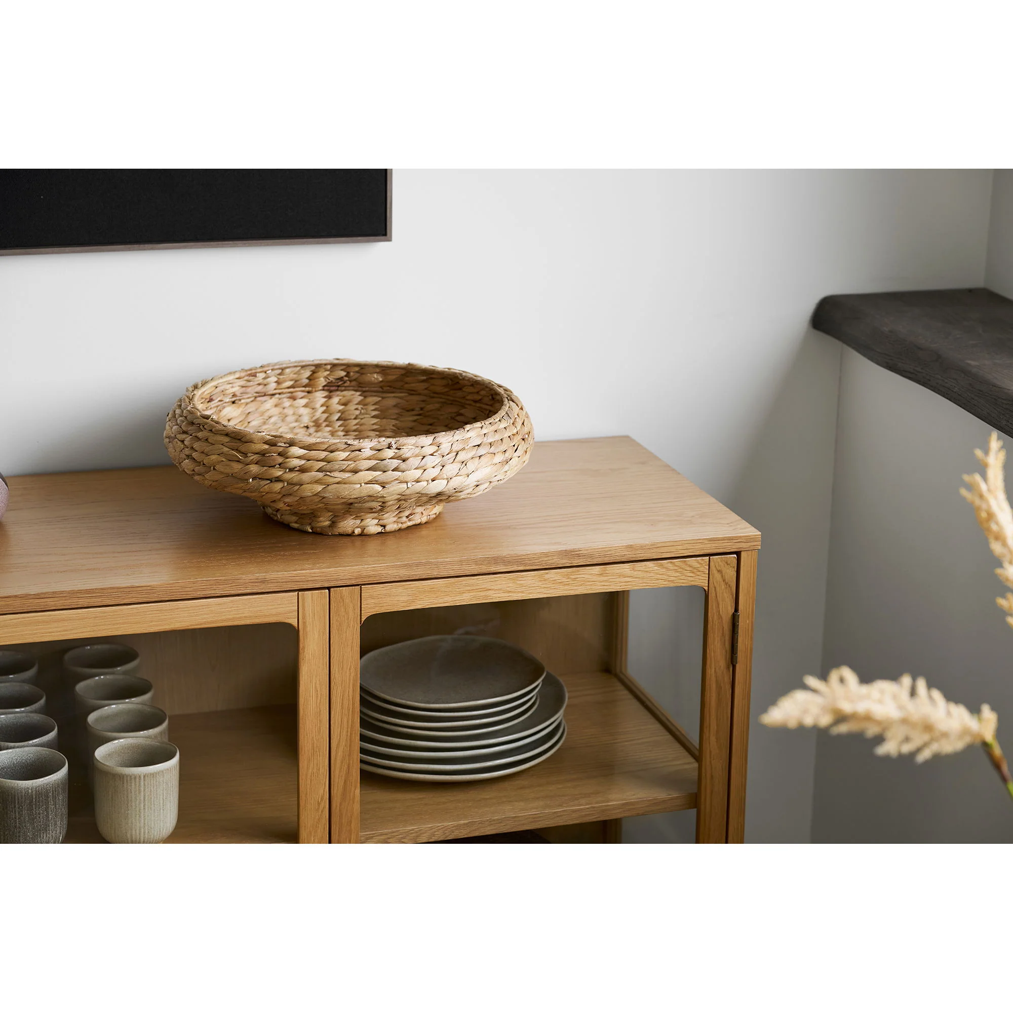 Taca Frellesvig ø38x12,5 cm wykonana z hiacyntu wodnego beżowa - Image 3