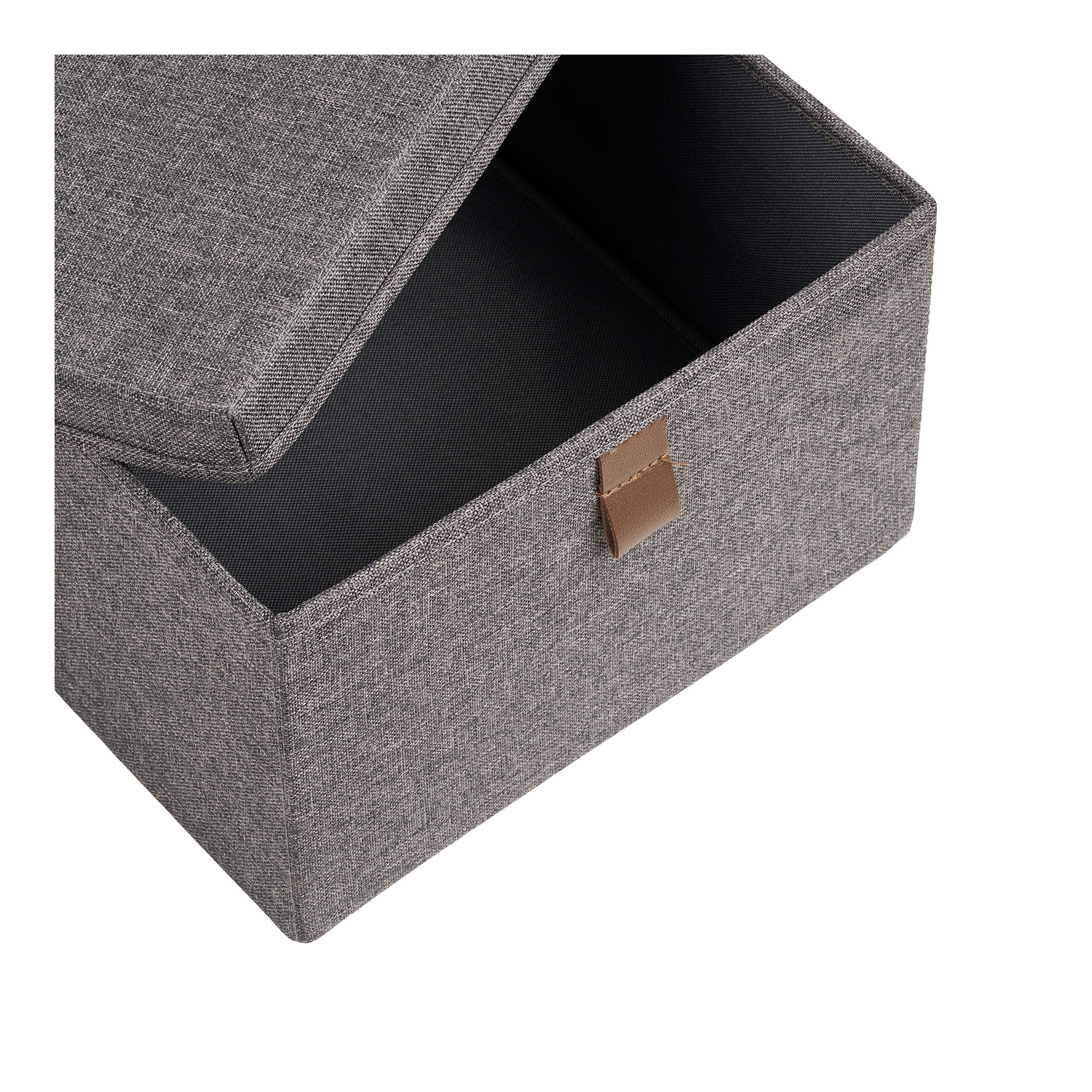Zestaw 3 pudełek do przechowywania Noto materiałowe ciemnoszare - Image 7