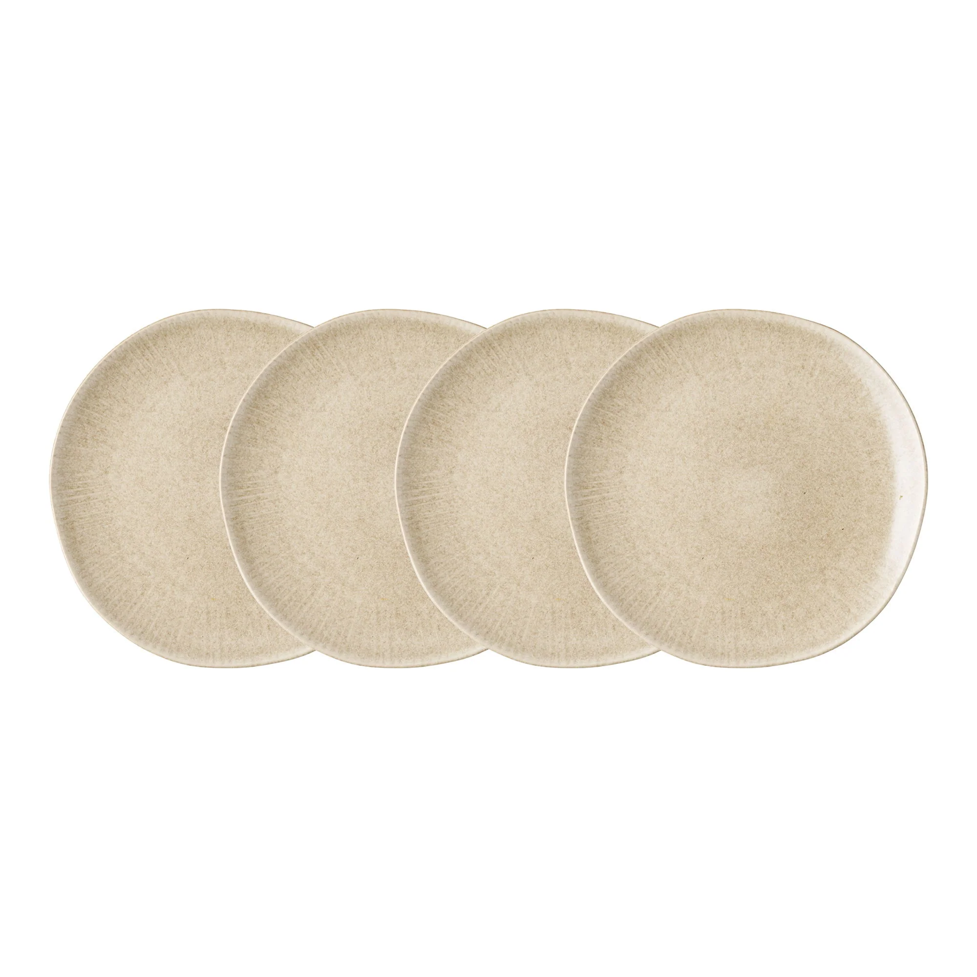 Zestaw 4 talerzy Viola ø21 cm ceramiczne beżowe - Image 3