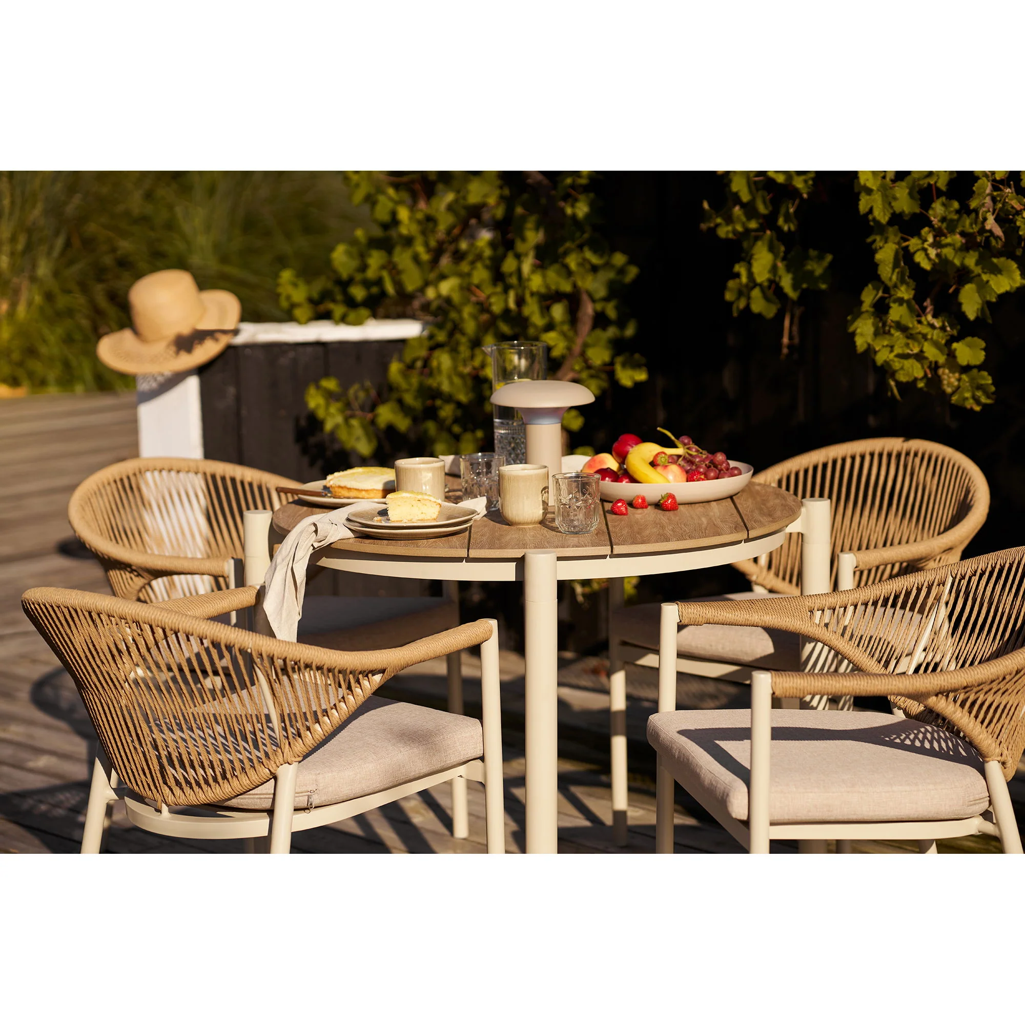 Zestaw 4 talerzy Viola ø21 cm ceramiczne beżowe - Image 9