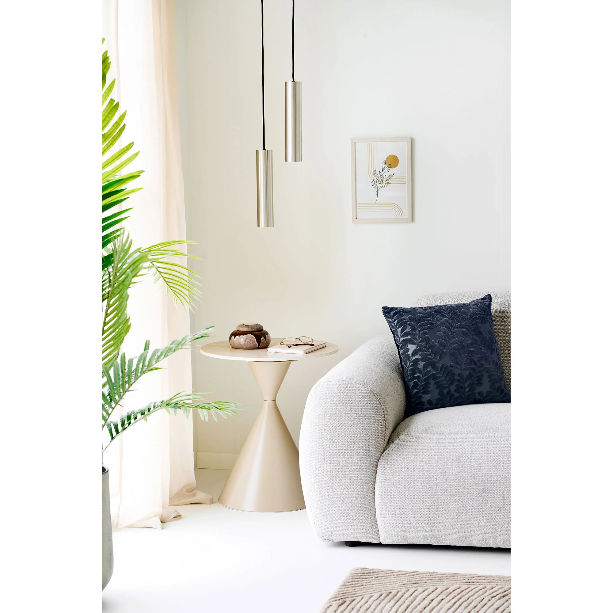 Lampa wisząca Parise ø6 cm metalowa srebrna - Image 2