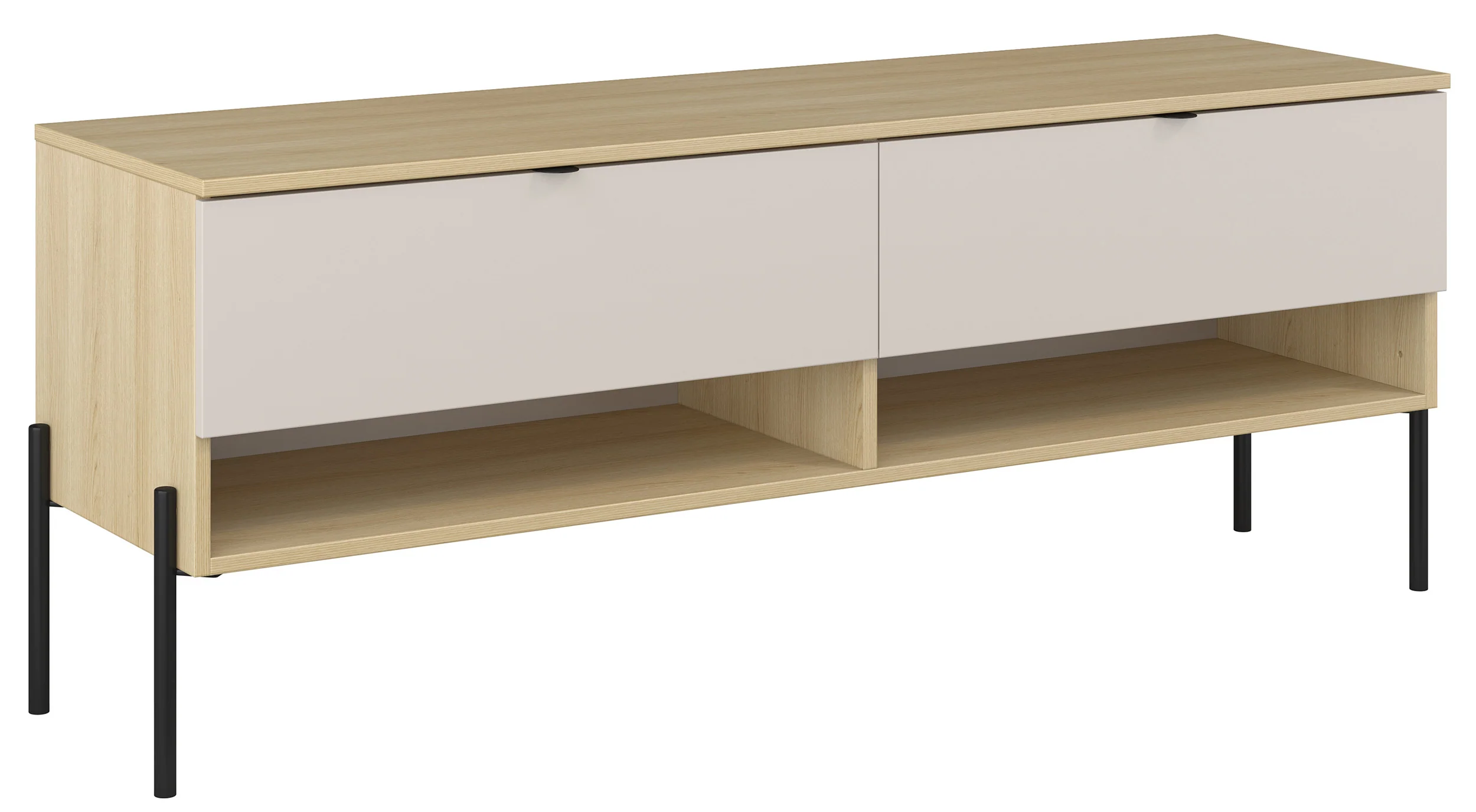 Szafka RTV Ore z dwiema szufladami 140 cm dąb lindberg/kaszmir - Image 6