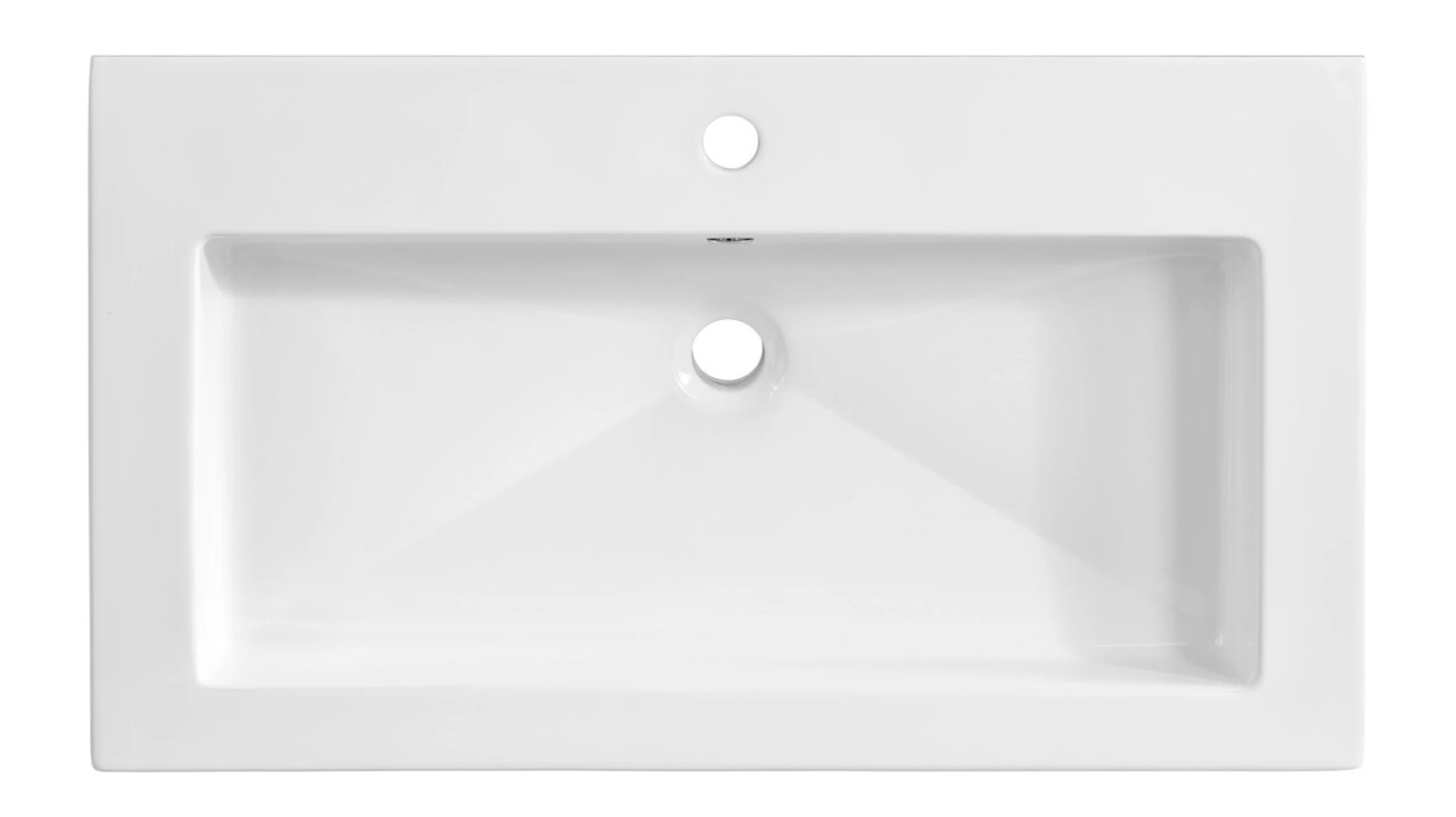 Umywalka łazienkowa jednokomorowa Spirit 100x46 cm biały połysk - Image 3