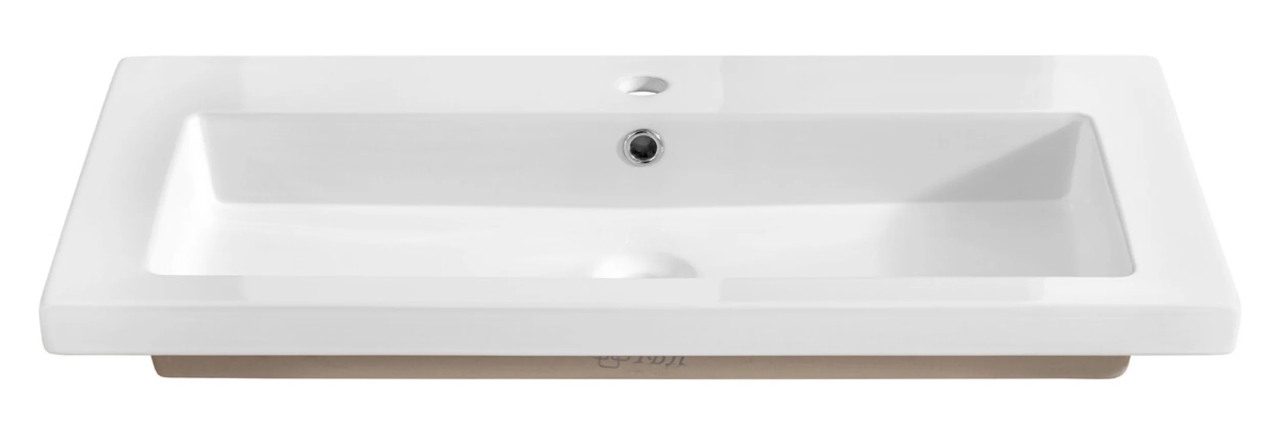 Umywalka łazienkowa jednokomorowa Spirit 100x46 cm biały połysk - Image 4